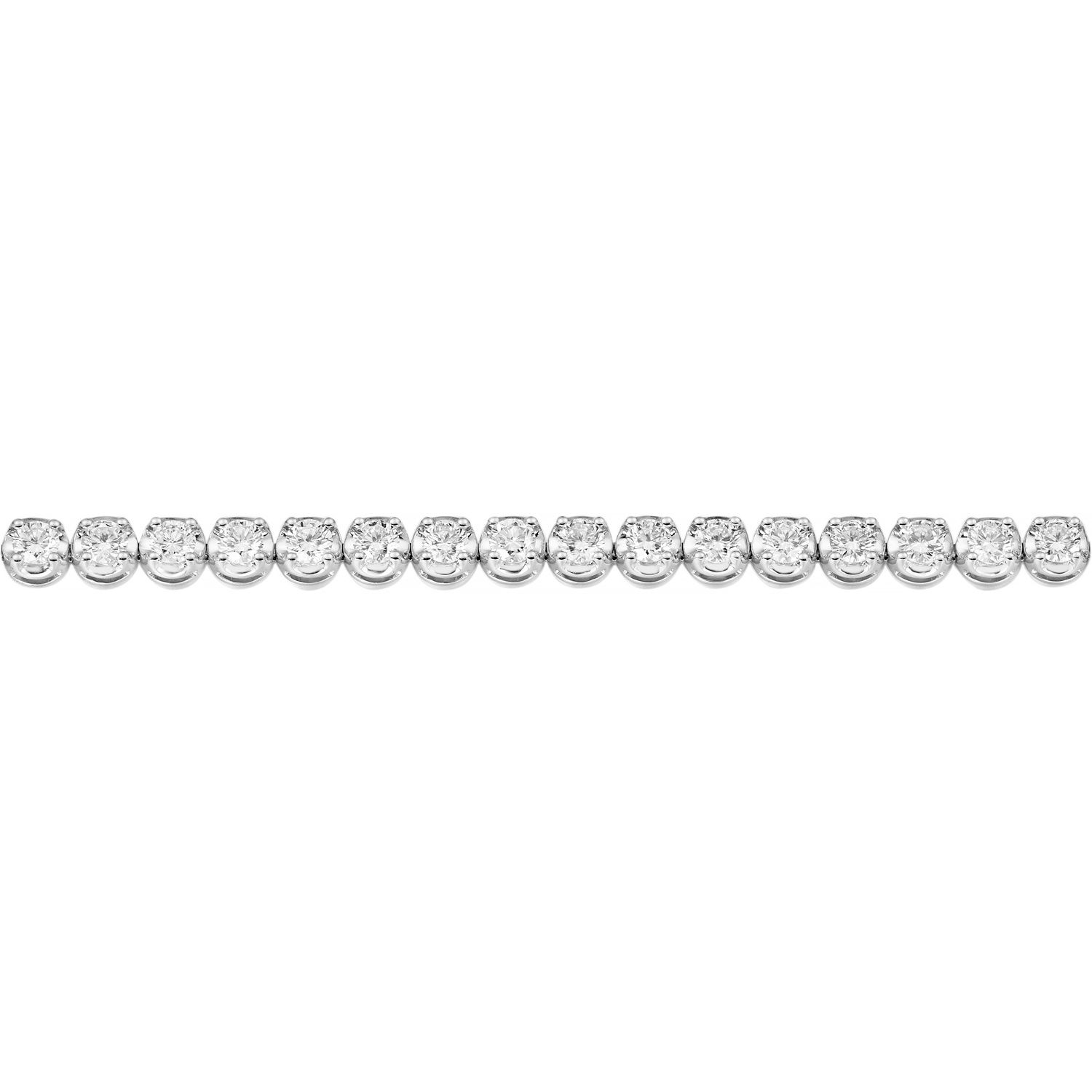 14K White Gold Classic Lab Grown Round Diamond Tennis Bracelet MZ13196