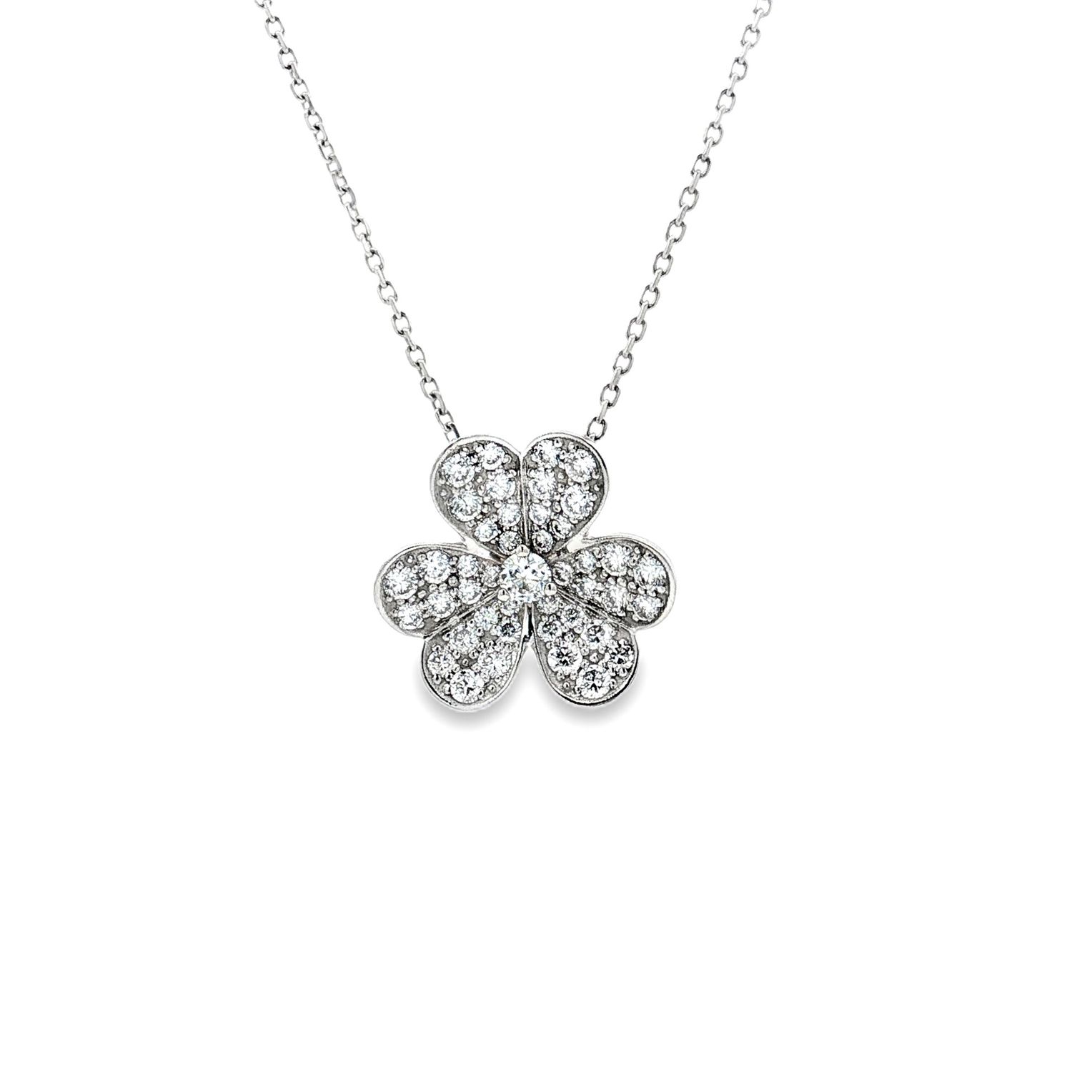 Platinum Lab Grown Round Diamond Necklace XQ0033