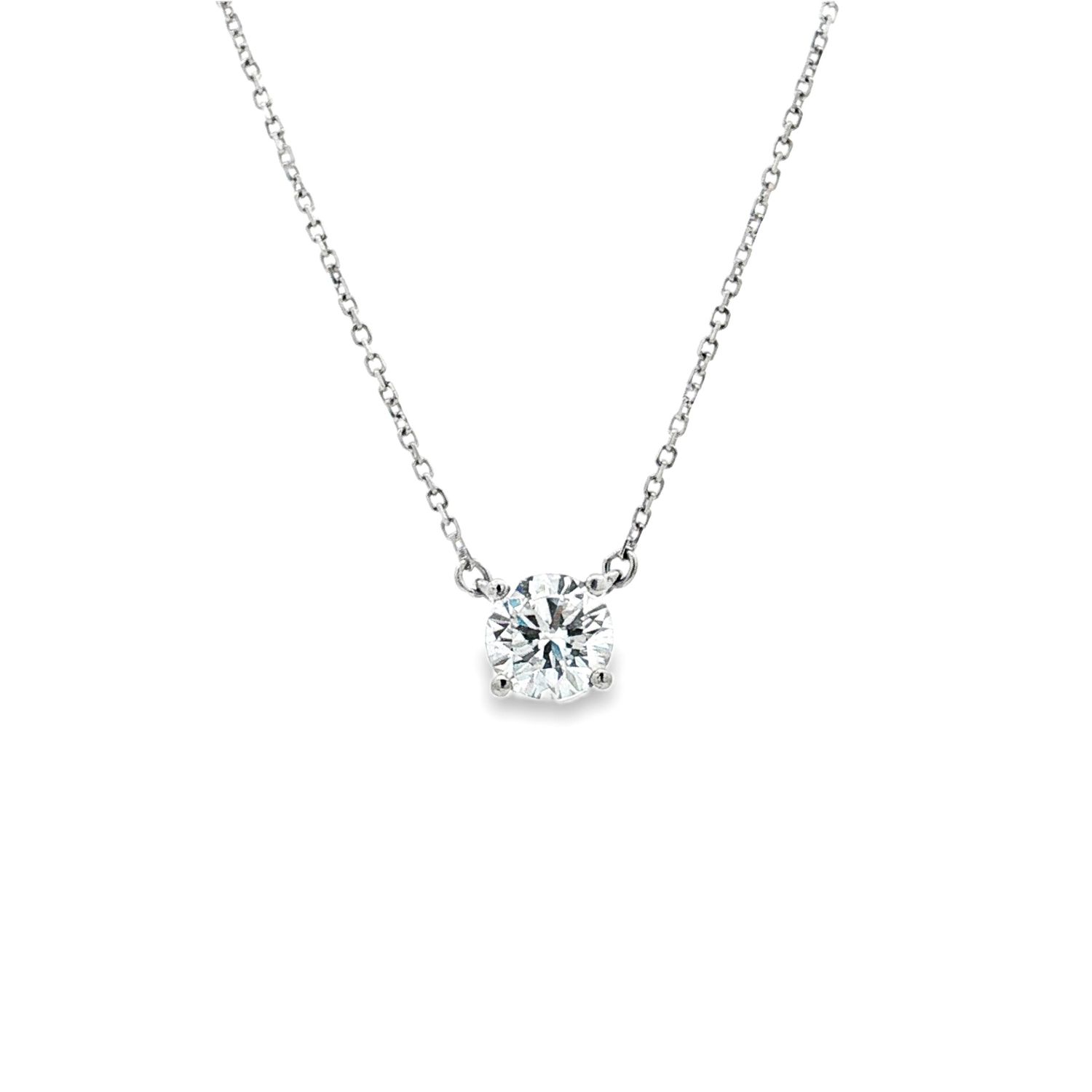 Platinum Lab Grown Round Diamond Necklace XQ0039