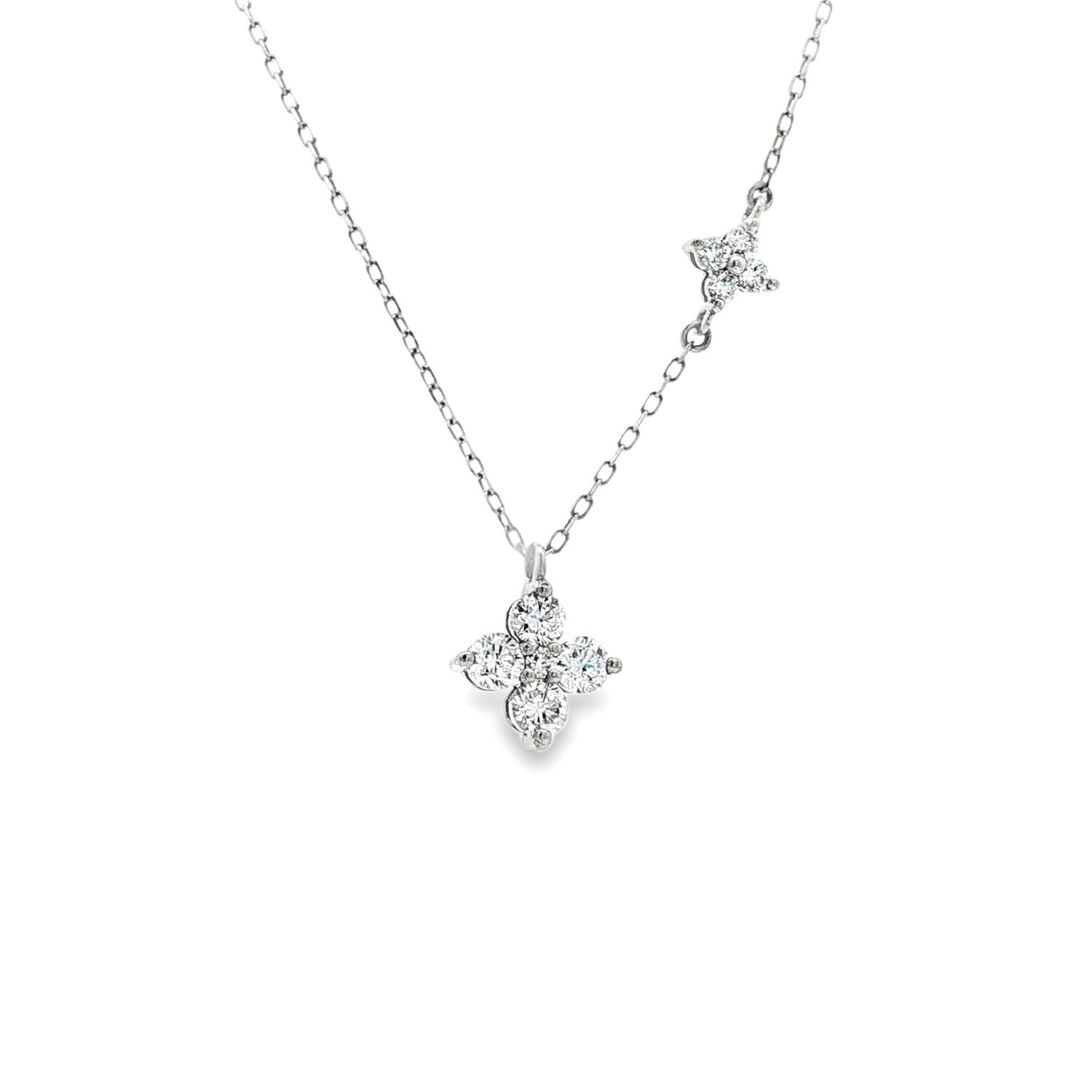 Platinum Lab Grown Round Diamond Necklace XQ0041