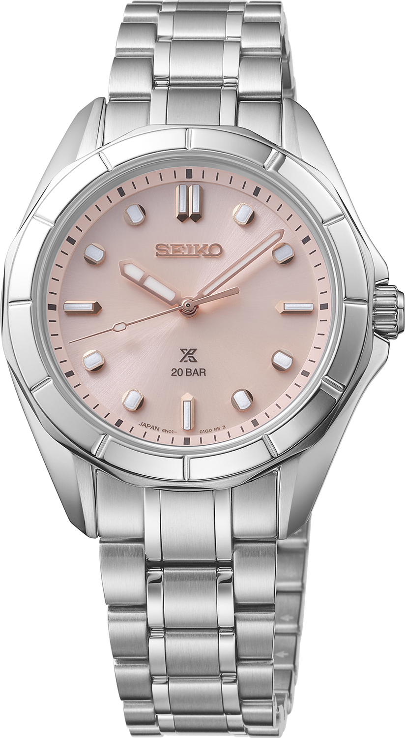 Seiko Prospex Sea Series Pink Dial Stainless Steel Women's Watch SUR597