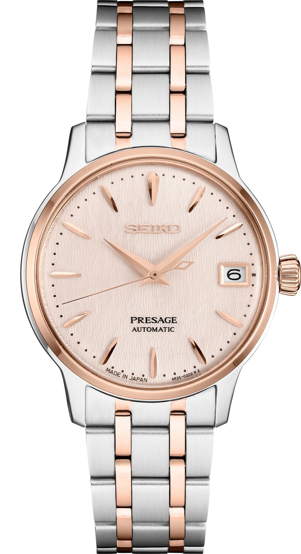 Seiko Presage Cocktail Time Pink Dial Stainless Steel Women's Watch SRPF54 img