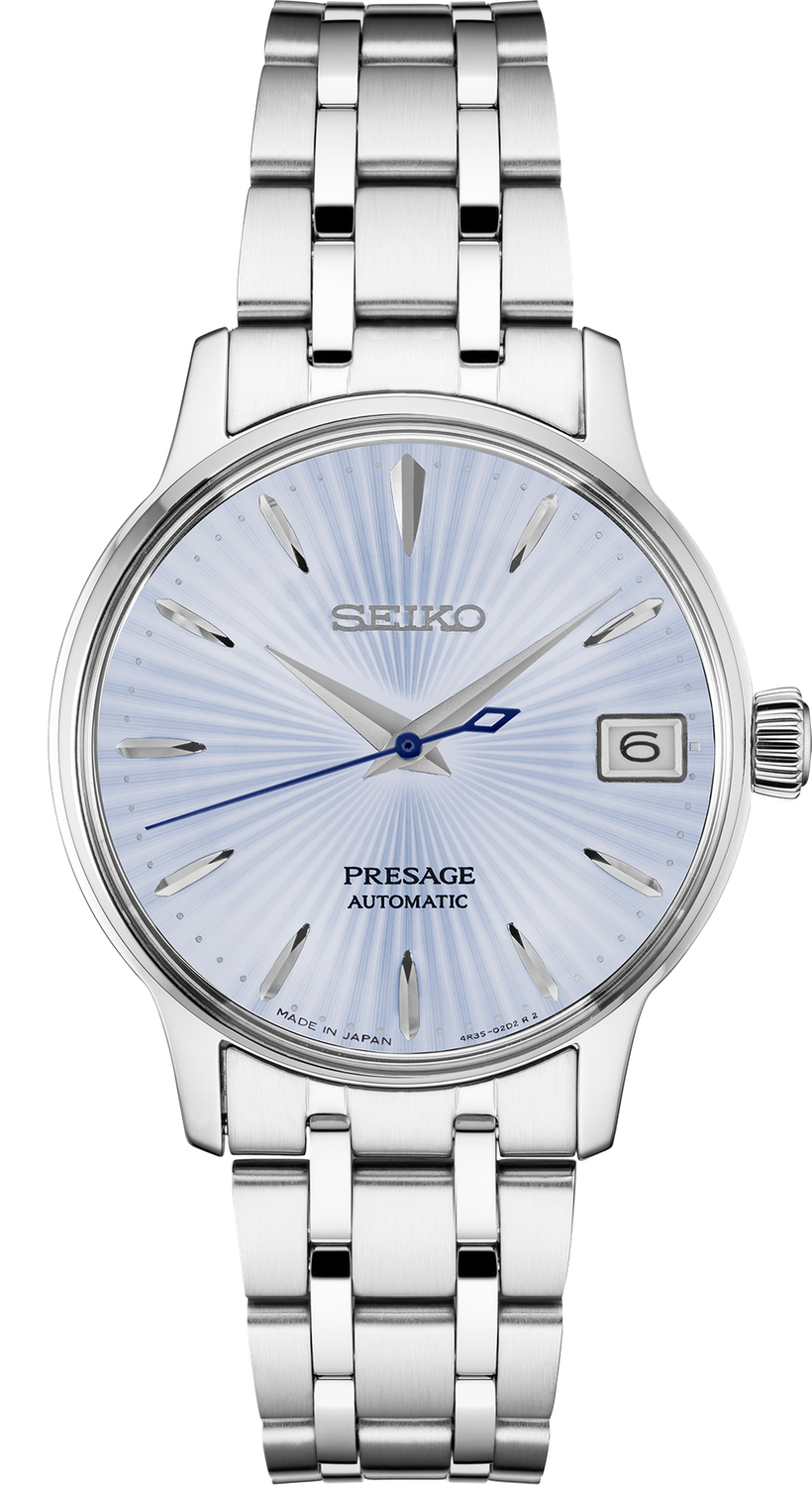 Seiko Presage Automatic Light Blue Dial Stainless Steel Women's Watch SRP841