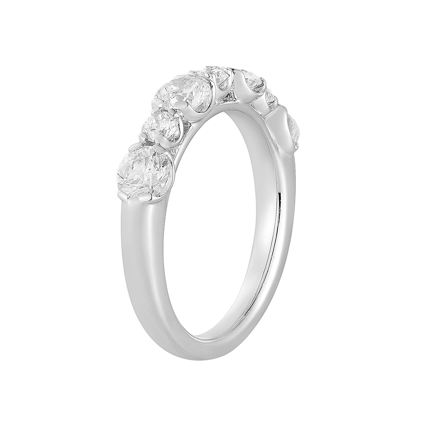 14K White Gold Lab Grown Diamond Wedding Band MG-10, Colour: 14KW-4.11g-1.446ct-LG