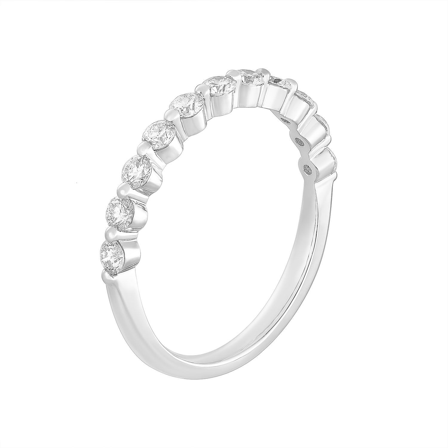 14K White/Yellow Gold Lab Grown Diamond Wedding Band MZ71130(REIH-073-11)
