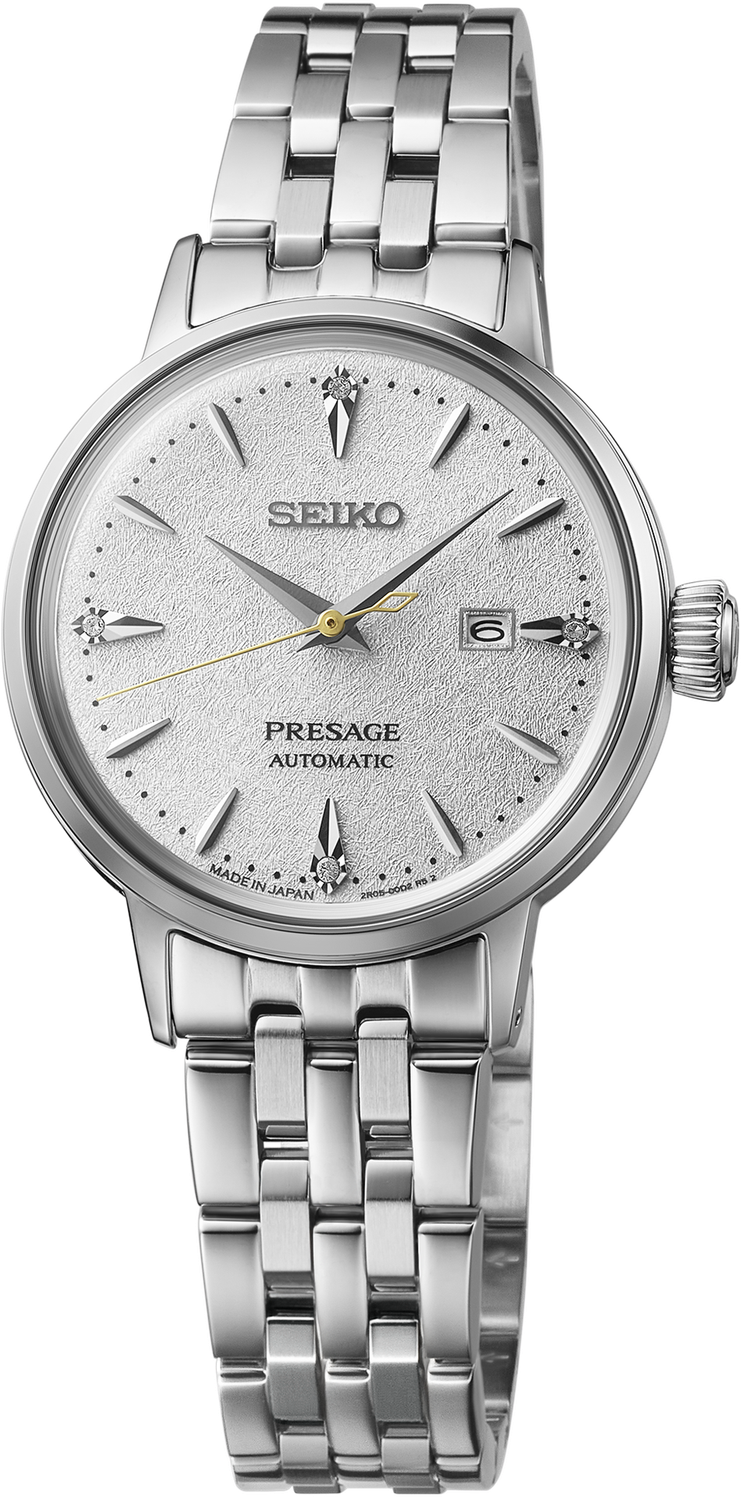 SEIKO Presage Cocktail Time Stainless Steel Automatic White Women's Watch SRE017
