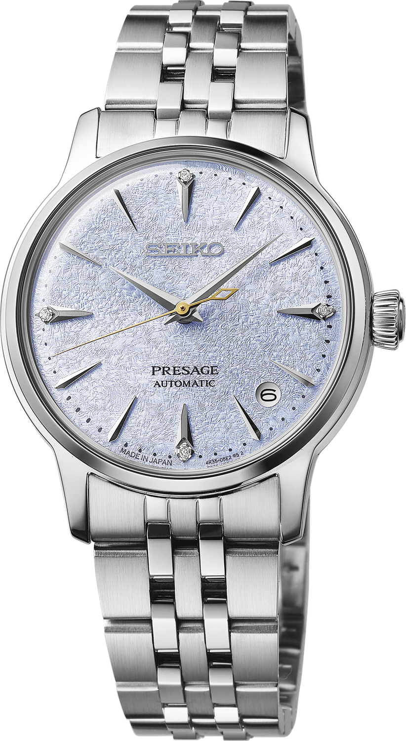 SEIKO Presage Cocktail Time Mid-Size SS Automatic Blue Dial Women's Watch SRPL61