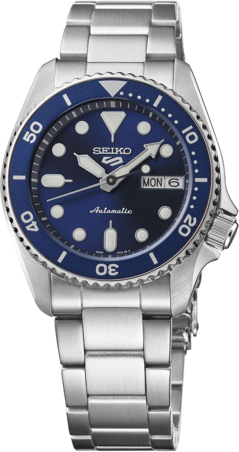Seiko 5 Sports Stainless Steel Automatic Blue Dial Men's Watch SRPL77