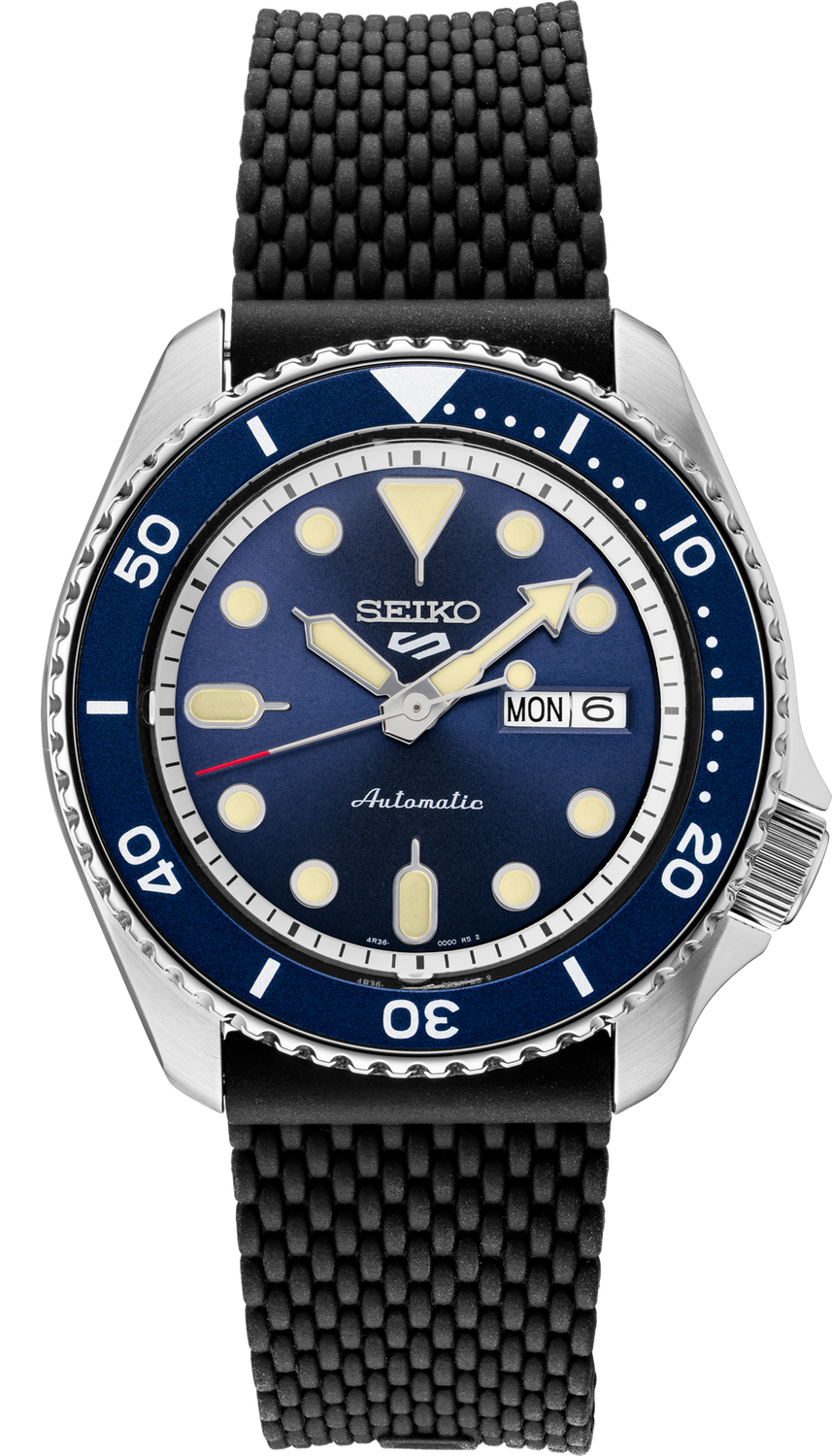 Seiko 5 Sports Stainless Steel Automatic Blue Dial Men's Watch SRPD93