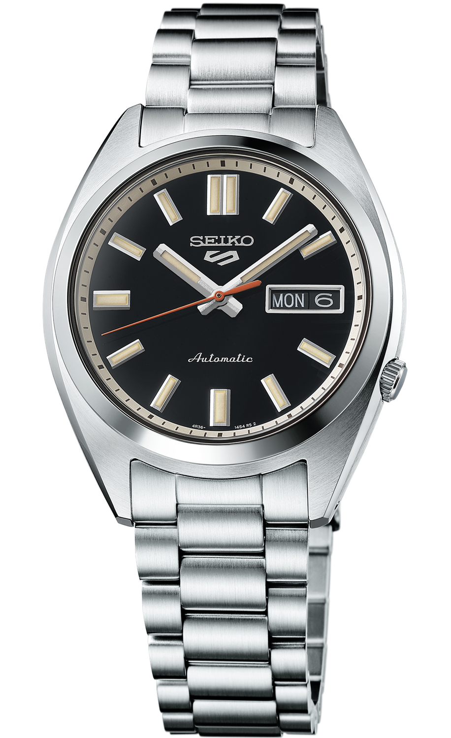 Seiko 5 Sports Mid-Size Stainless Steel Automatic Black Dial Men's Watch SRPK89