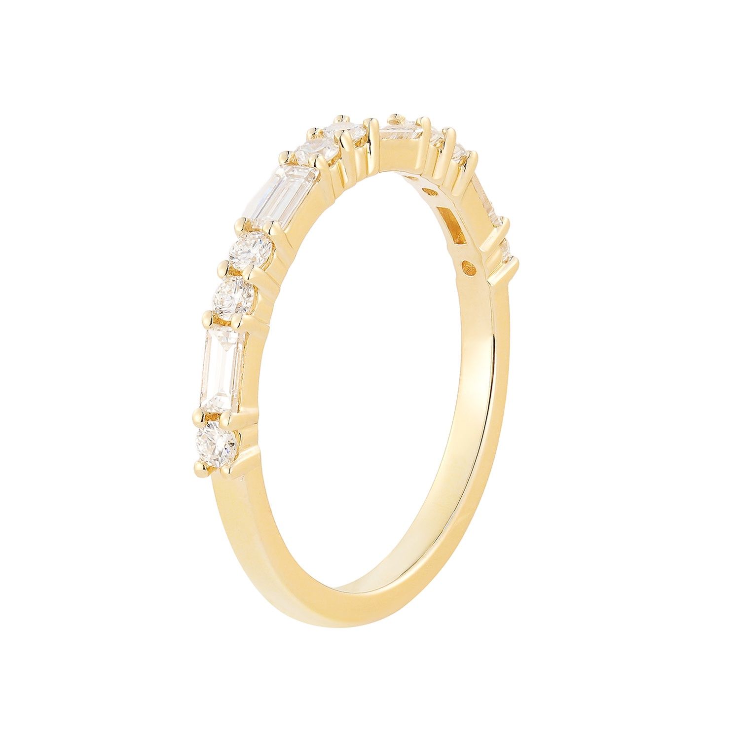 14K Yellow Gold  Lab Grown Diamond Wedding Band MZ1006