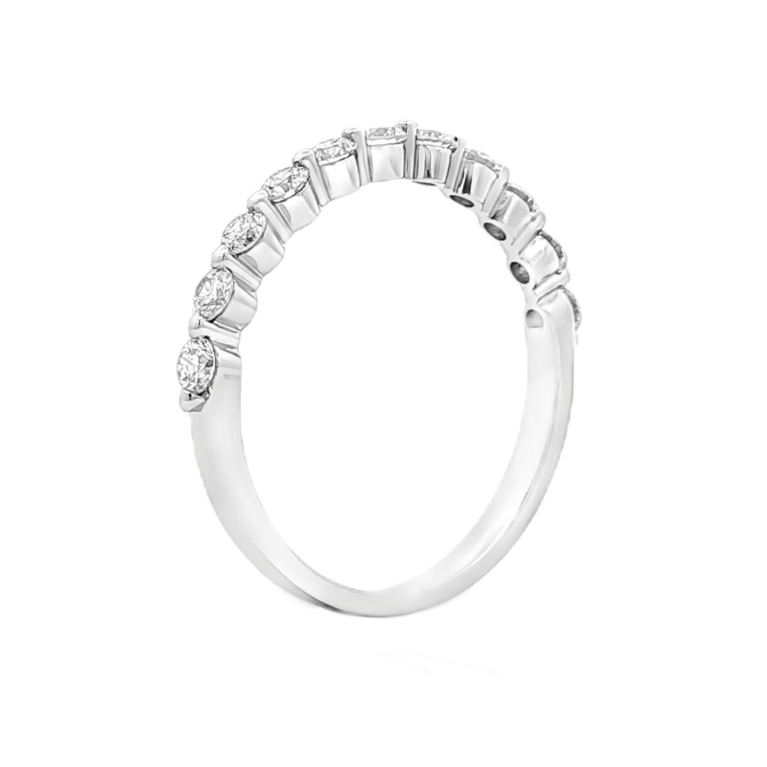 14K White Gold Lab Grown Diamond Wedding Band D2561-7