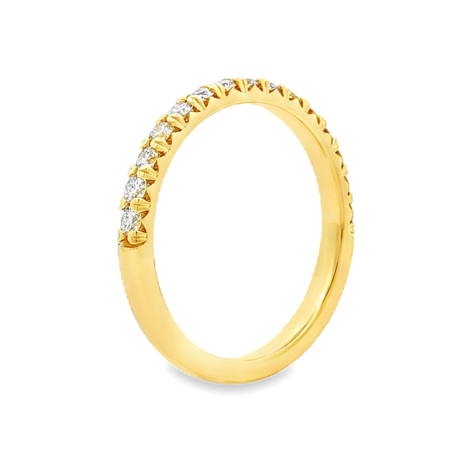 14K Yellow Gold Natural Diamond Wedding Band GP27