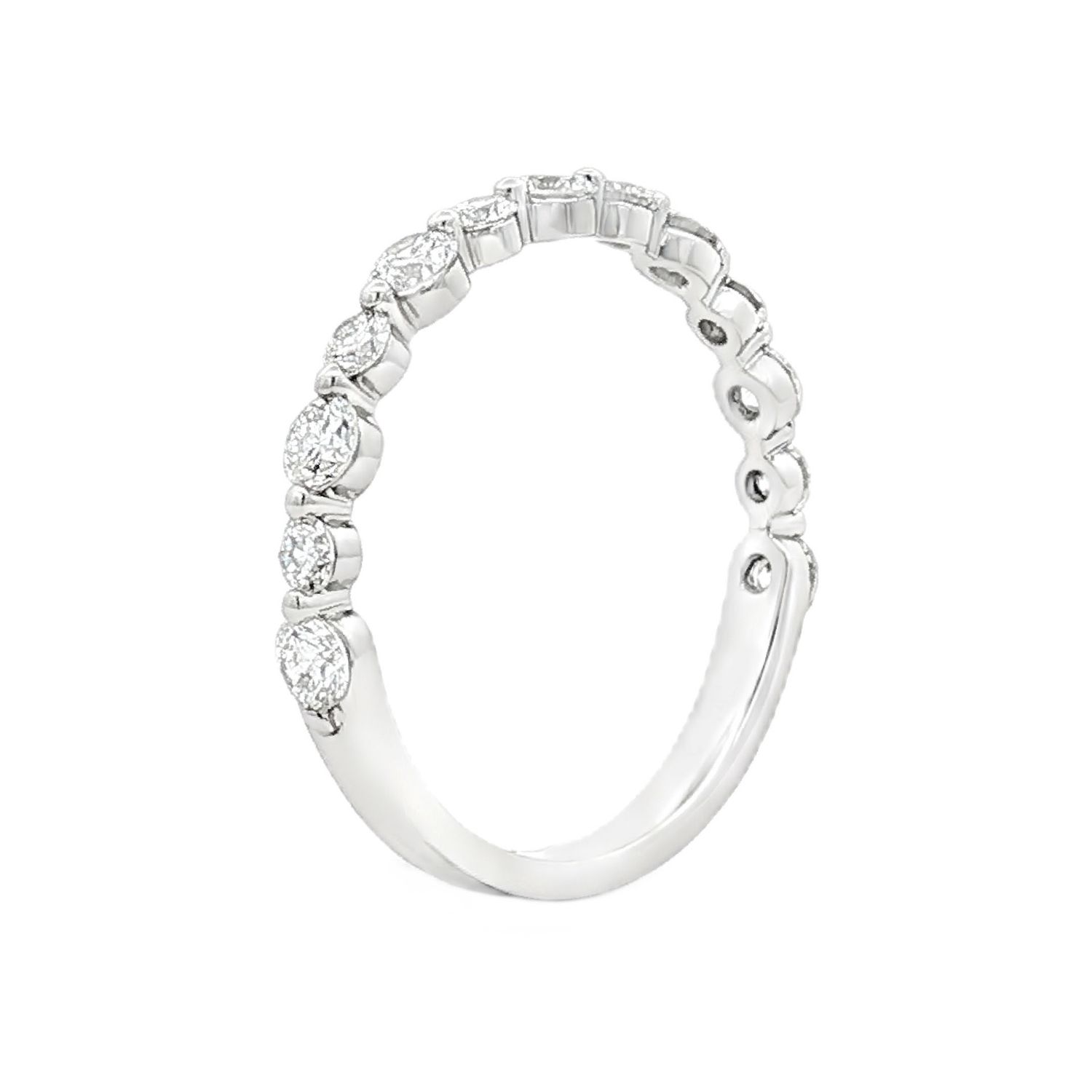 14K White Gold Lab Grown Diamond Wedding Band GP94