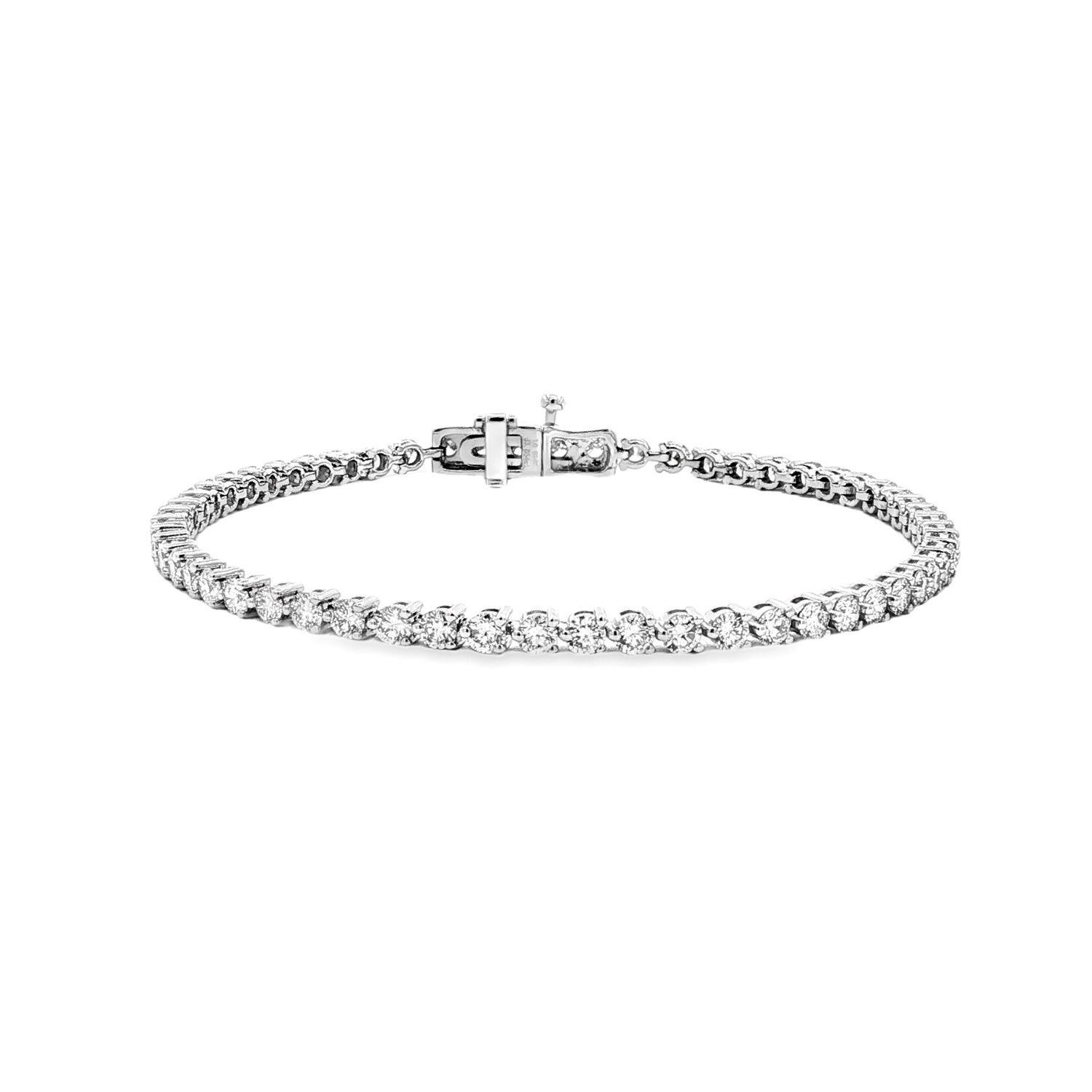 14K White/Yellow Gold Lab Grown Diamond Bracelet MZ13414, Colour: 14KW-7.08g-3.854ct-LG