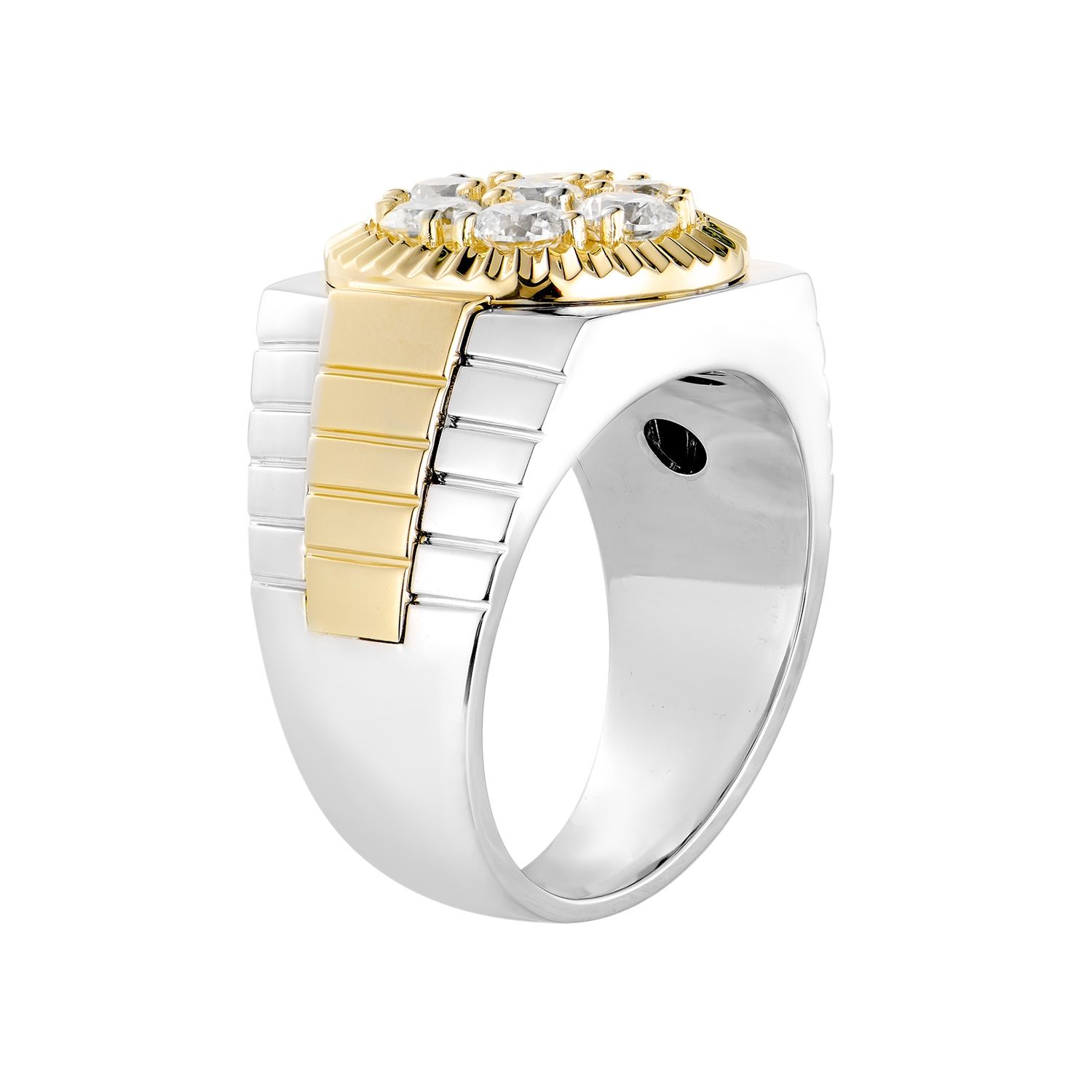 14K White Gold And 14K Yellow Gold Natural Diamond Ring MZ2374-11