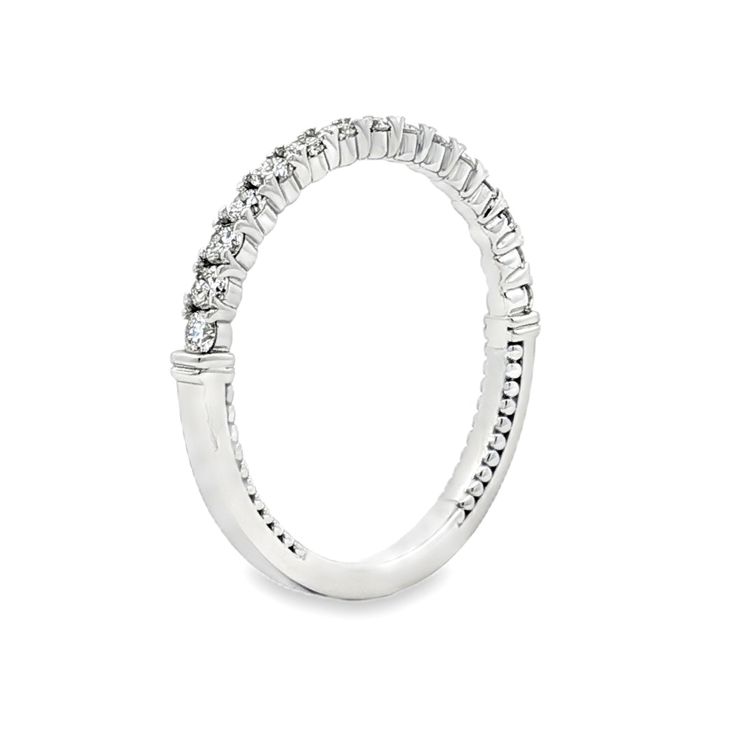 14K White Gold Lab Grown Diamond Wedding Band IH-141-1