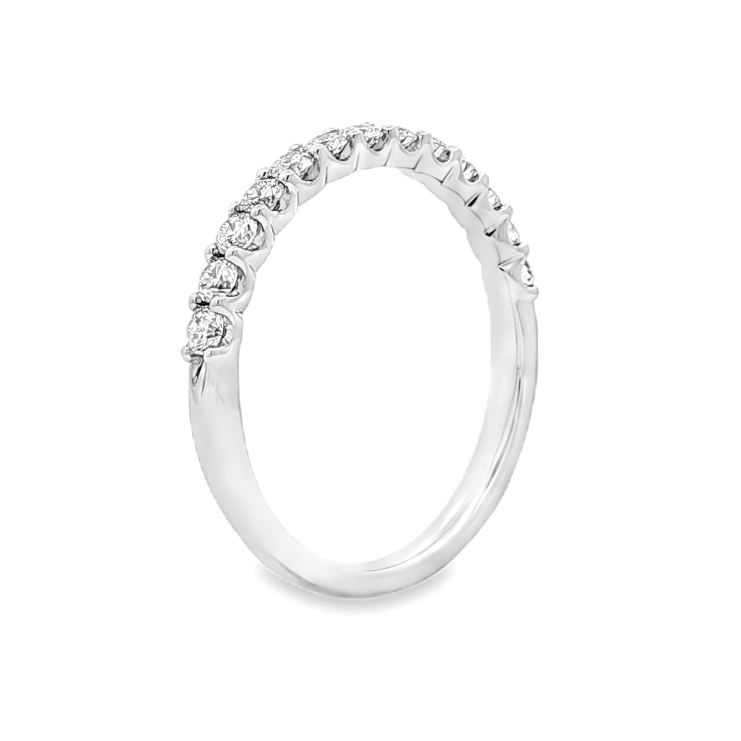 14K White/Yellow Gold Natural Diamond Wedding Band HF9084-1, Colour: 14KW-1.99g-0.424ct-ct