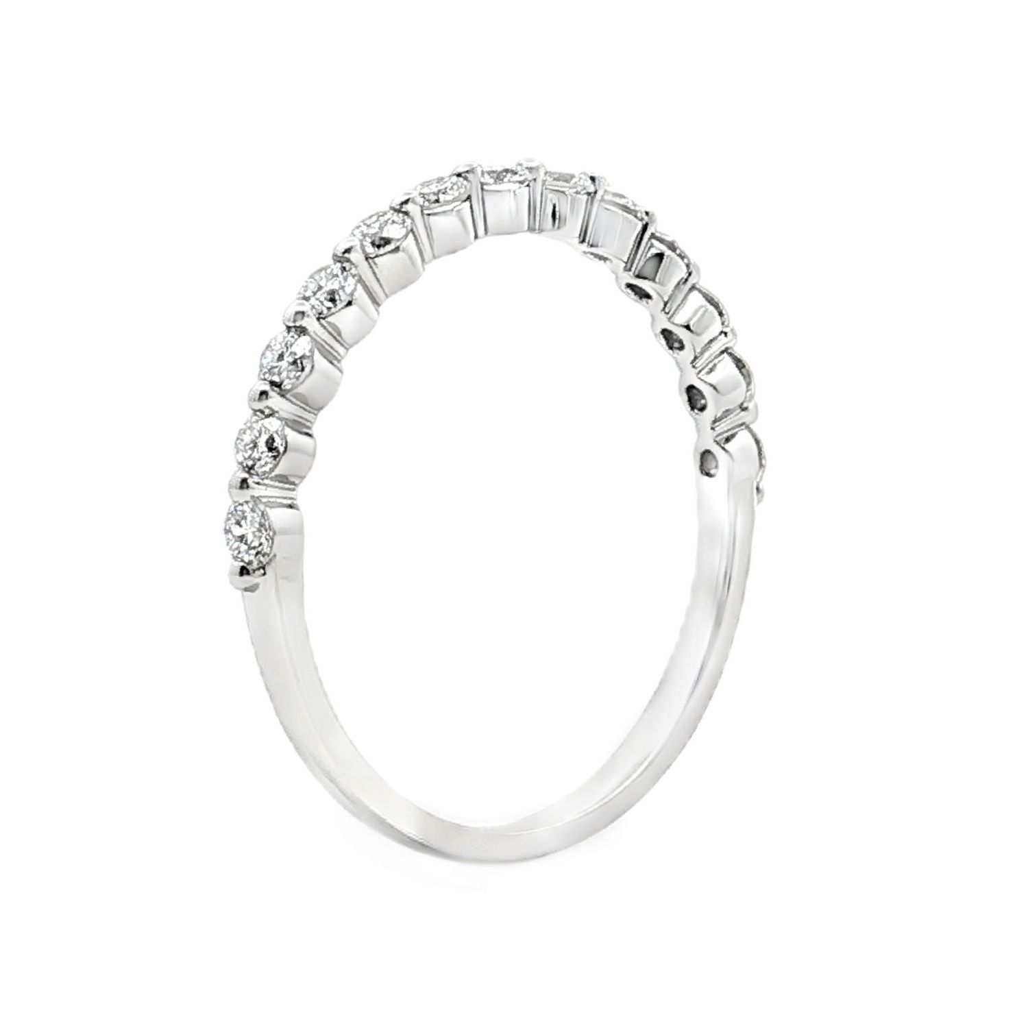 14K White Gold Lab Grown Diamond Wedding Band MZ052-13p