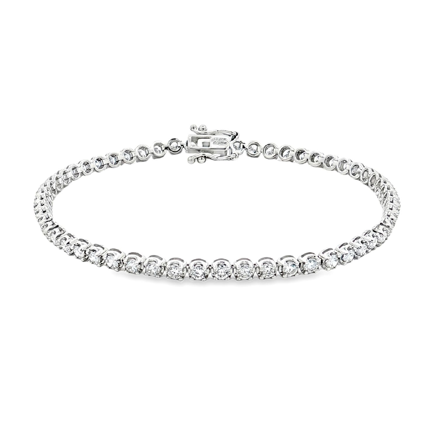 14K White/Yellow Gold Lab Grown Diamond Bracelet MZ13194, Colour: 14KW-5.7g-2.267ct-LG