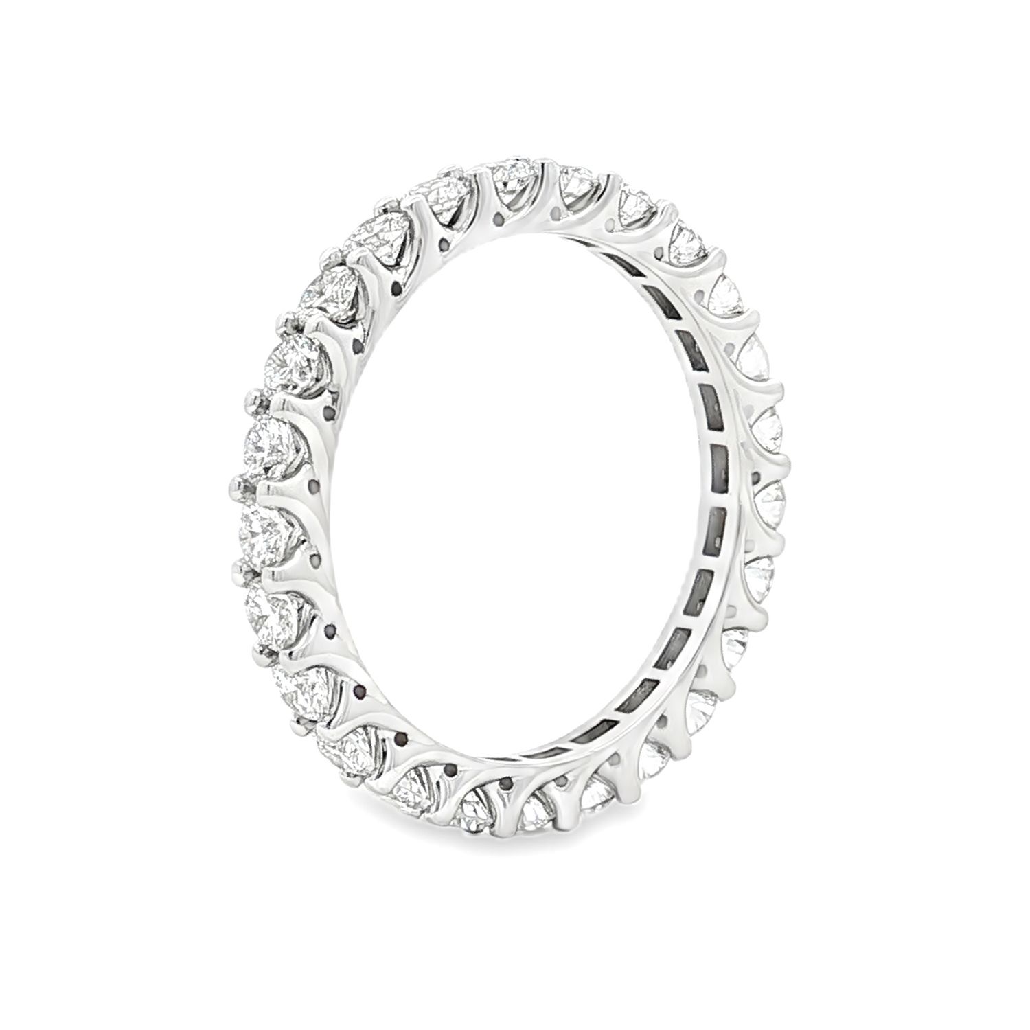 14K White Gold Lab Grown Diamond Eternity Band MZ5019