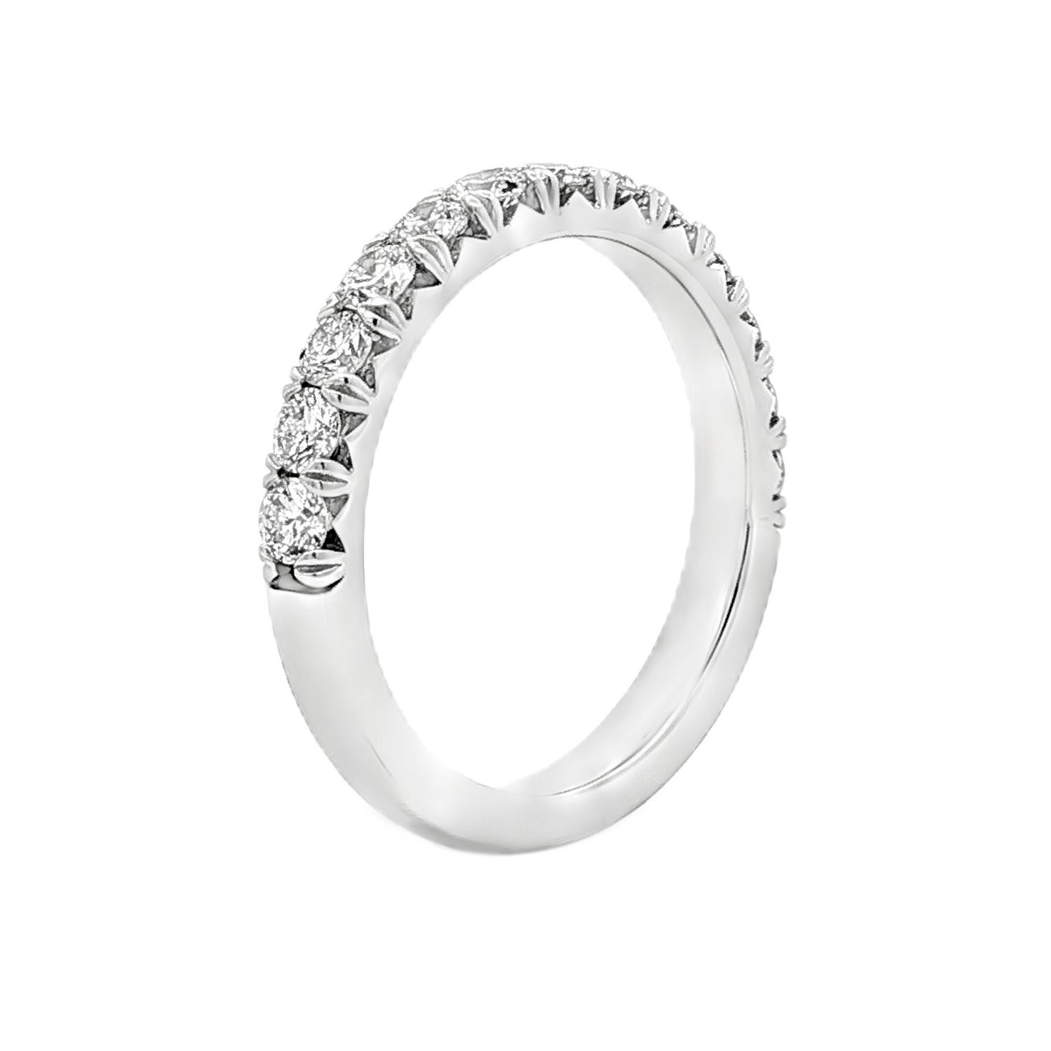 14K White Gold Lab Grown Diamond Wedding Band MZ1665-2.5mm(GP27）