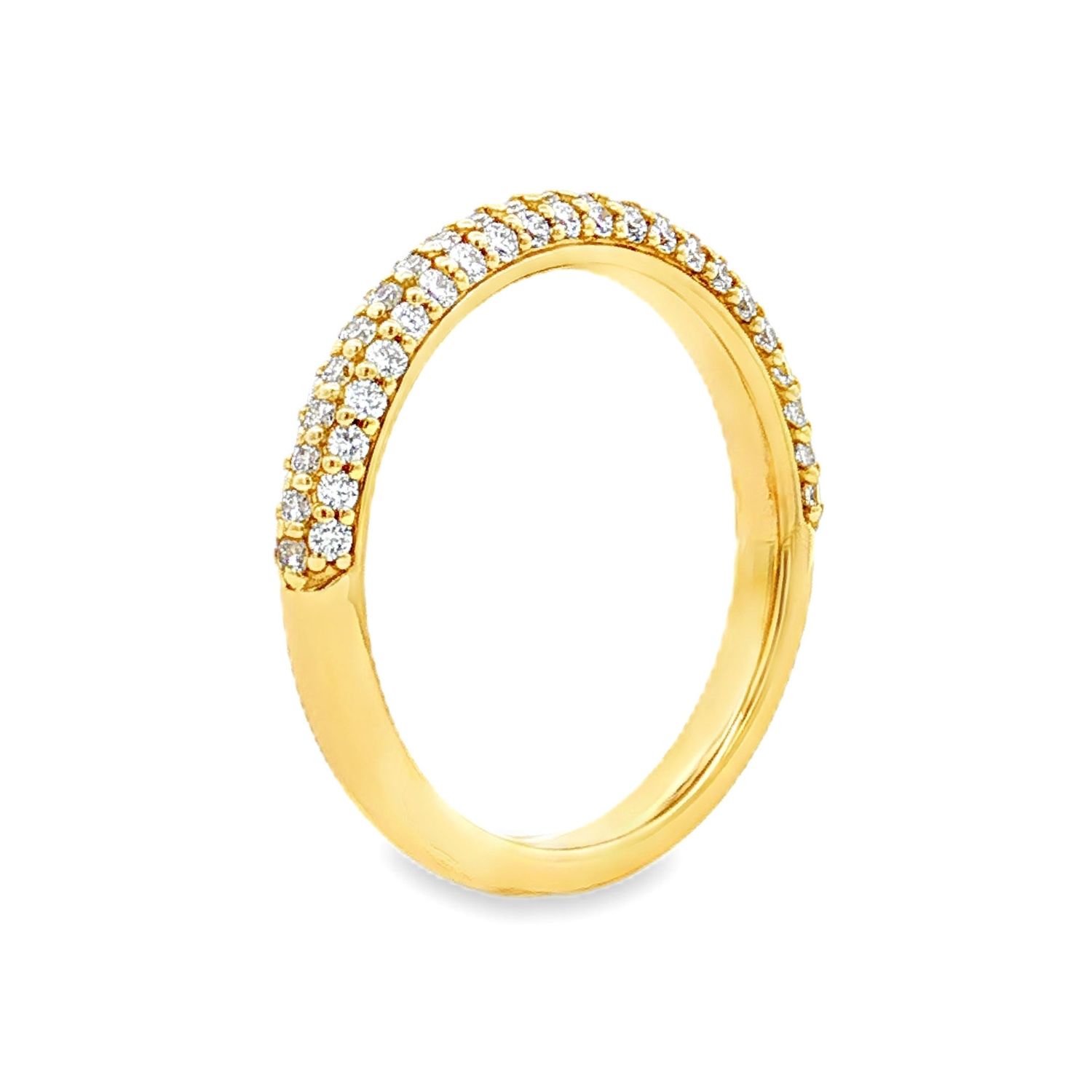 14K Yellow Gold Natural Diamond Wedding Band MZ5113
