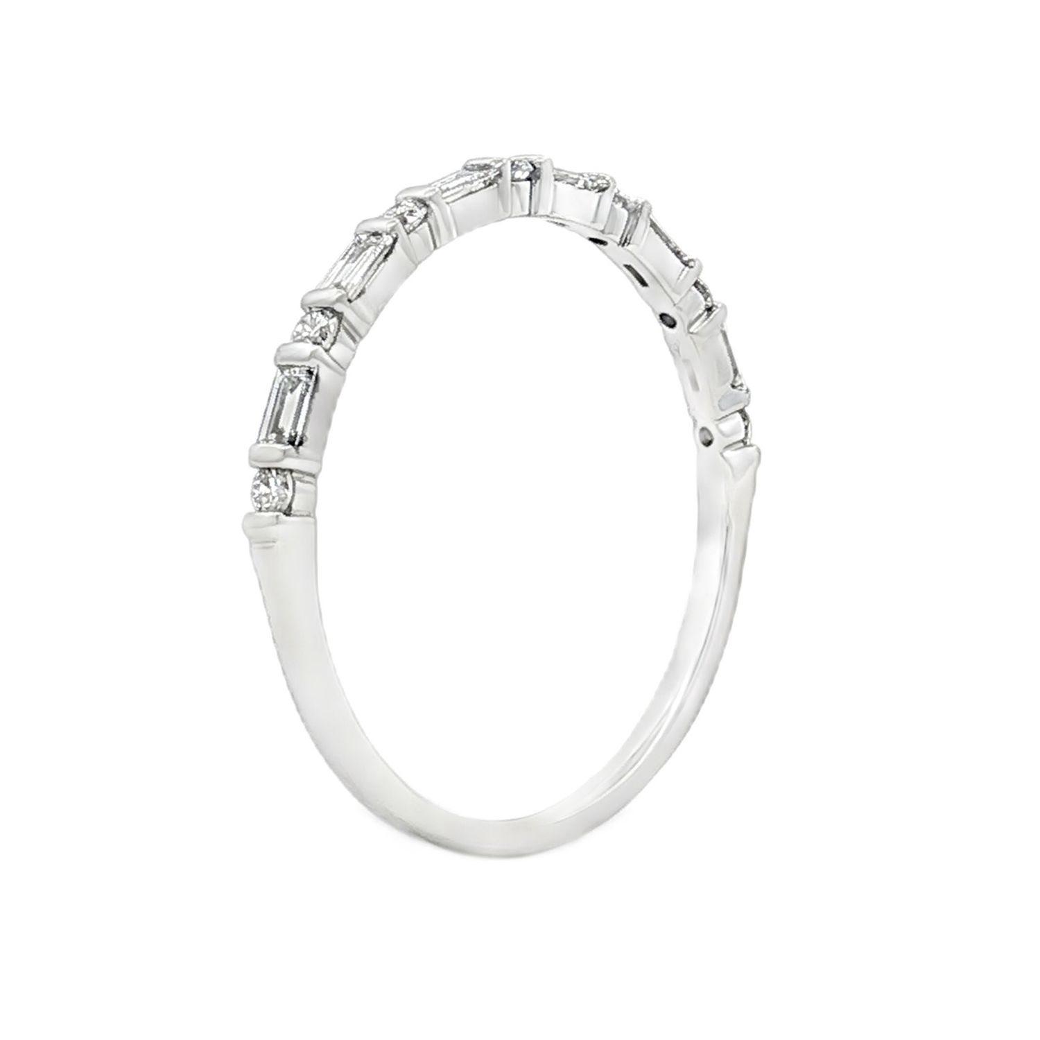 14K White Gold Lab Grown Diamond Wedding Band MZ71465