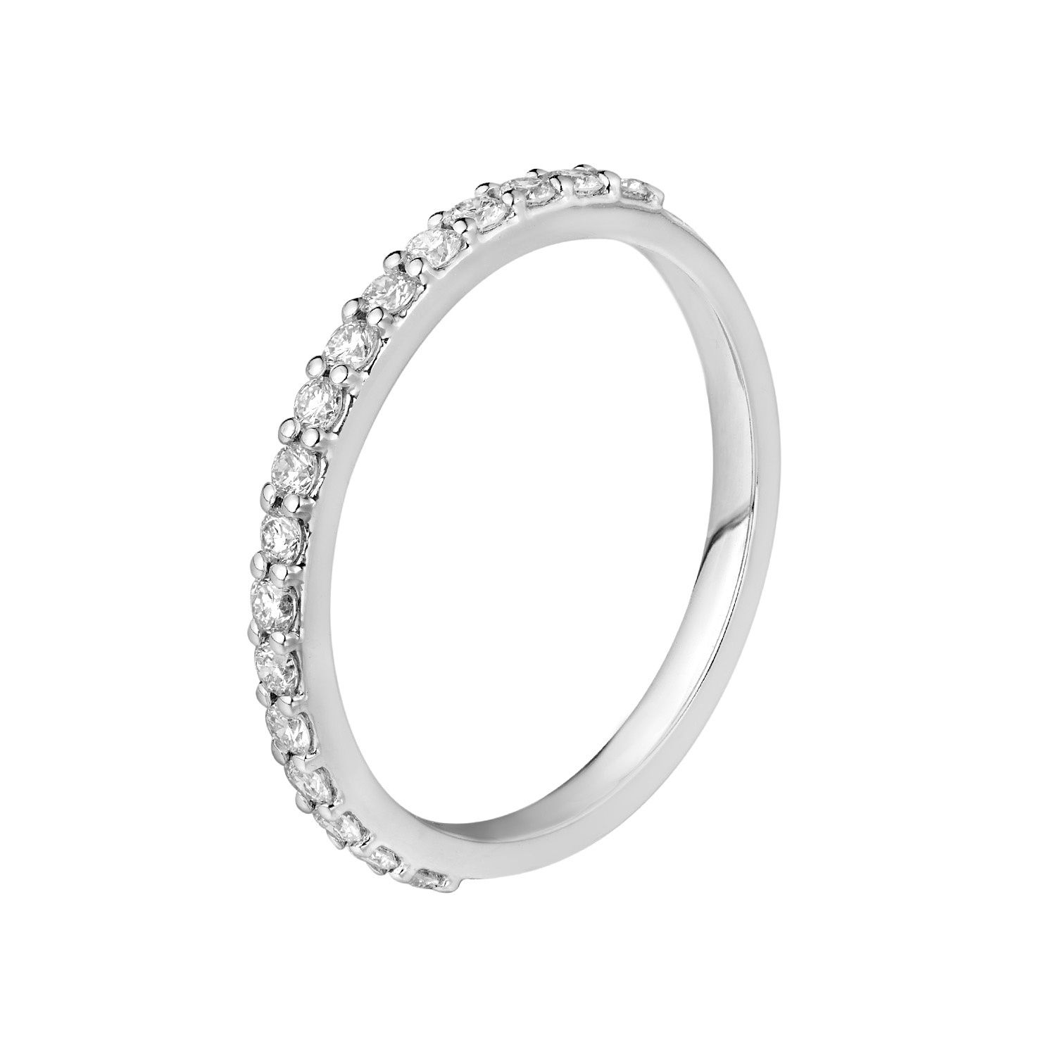 14K White Gold Natural Diamond  Wedding Band MZ1692(SJ005）, Colour: 14KW-1.59g-0.339ct-ND