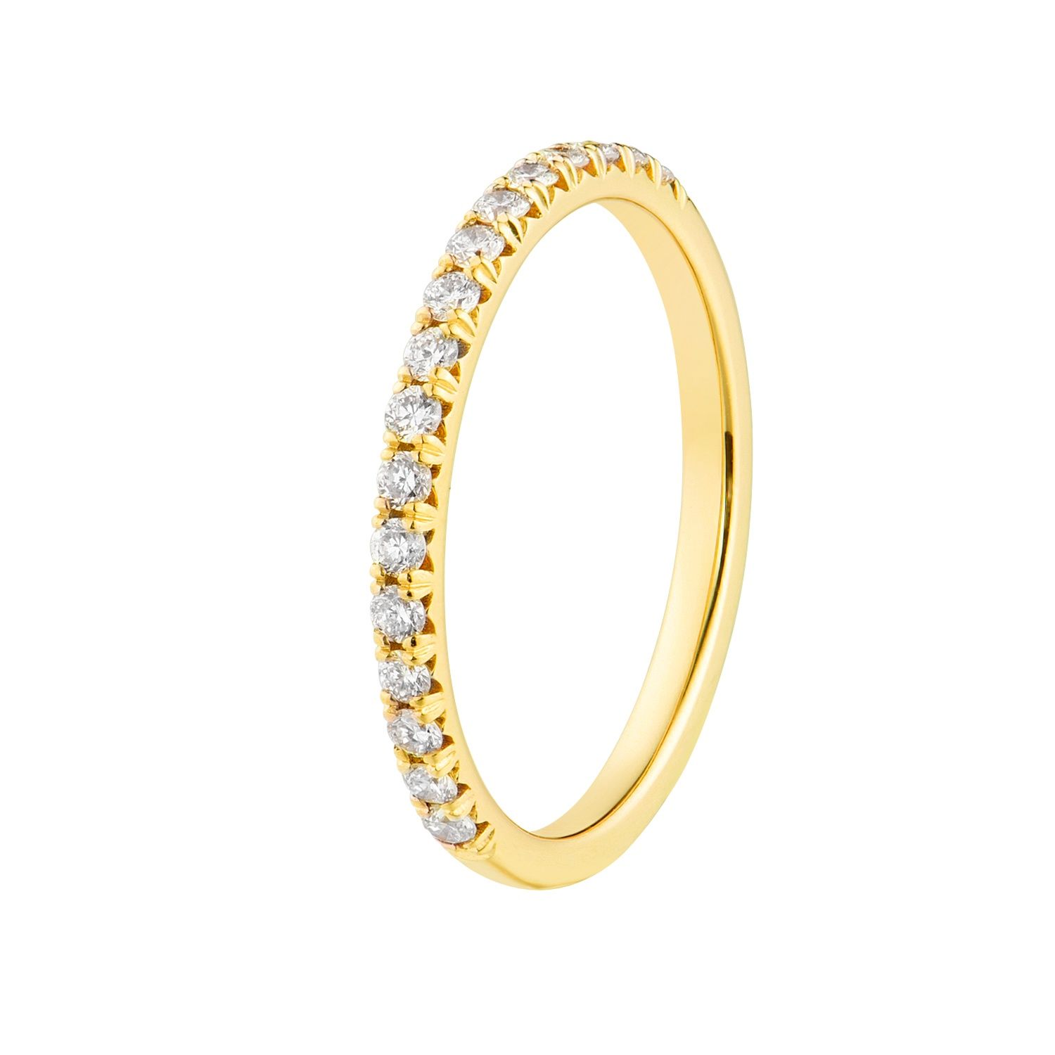 4K Yellow Gold Natural Diamond Wedding Band GP27-1.7MM, stone: 14KY-1.51g-0.376ct-ND