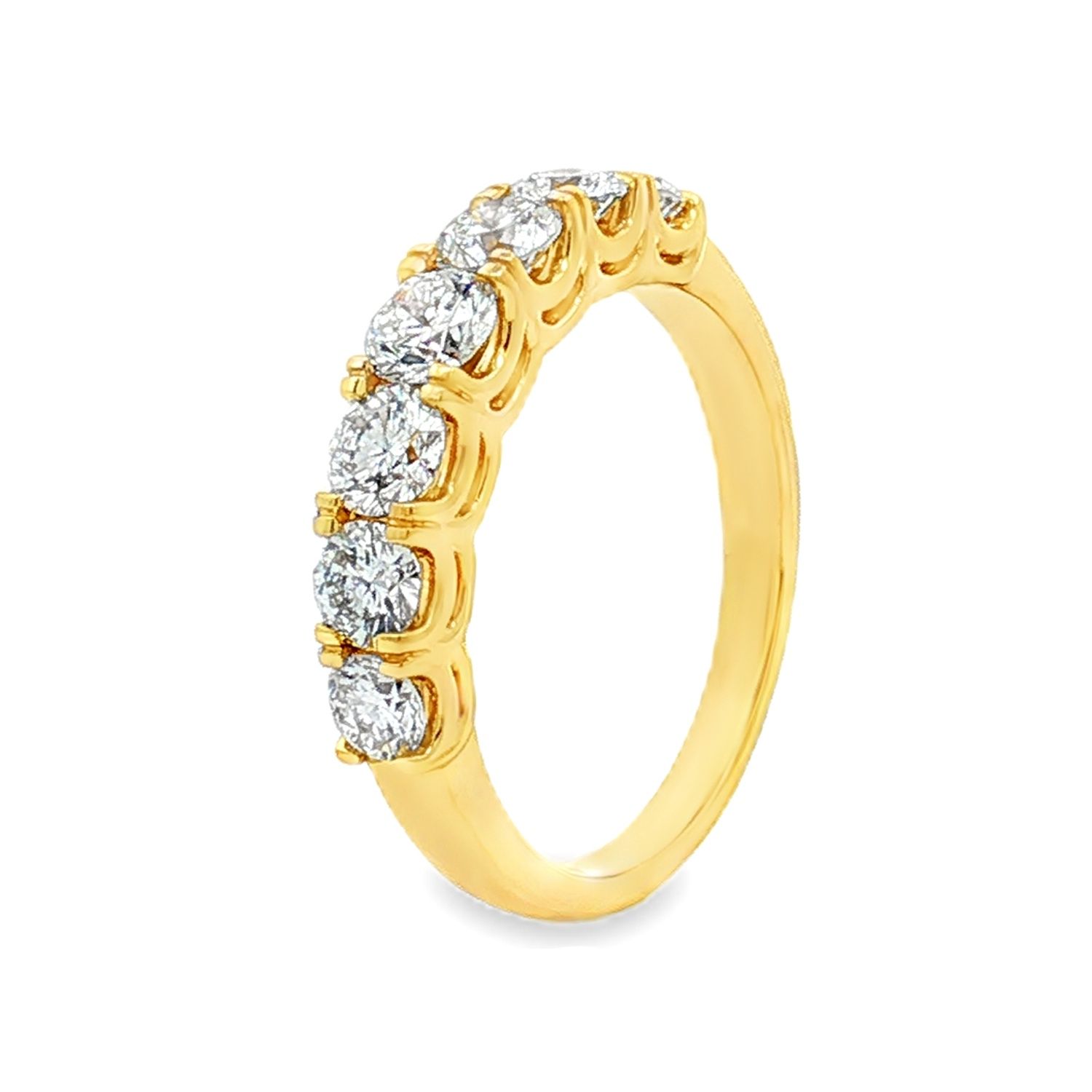 14K Yellow/White Gold Lab Grown Round Diamond Wedding Band MZ11467, Colour: 14KY-3.58g-1.264ct-LG