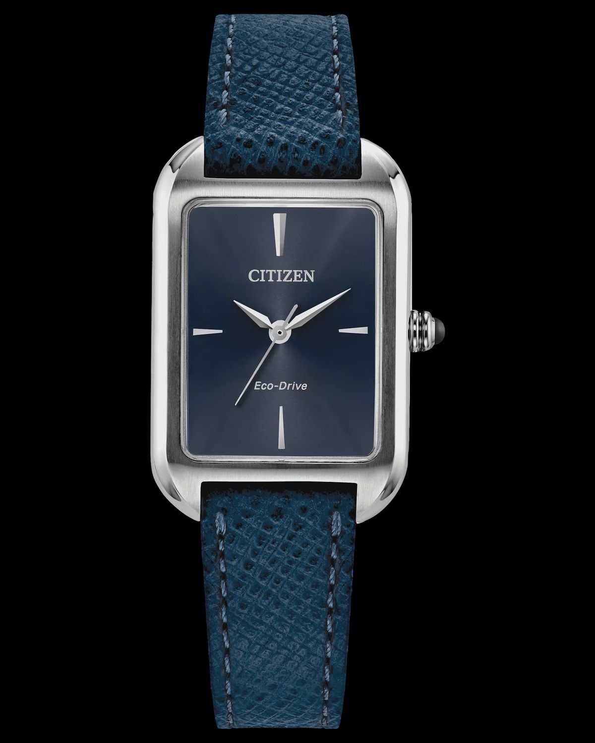 CITIZEN Dress Classic Blue Dial Leather Strap Women's Watch EM1190-06L