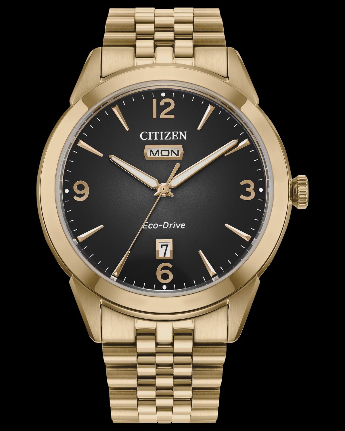 CITIZEN Rolan Black Dial Stainless Steel Men's Bracelet Watch AW0152-58H