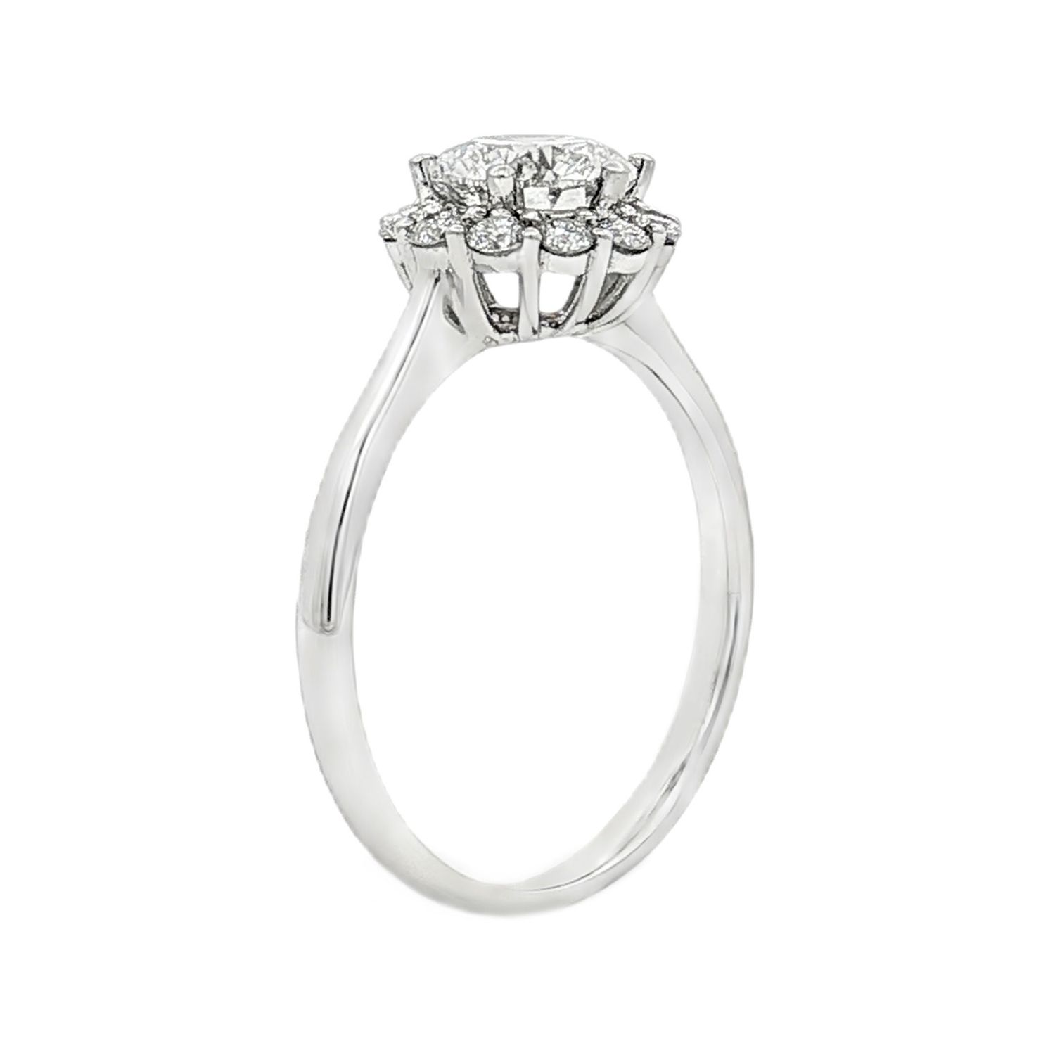 PT950 Platinum Lab Grown Diamond Straight Shank Size 5.75 Engagement Ring XQ0079