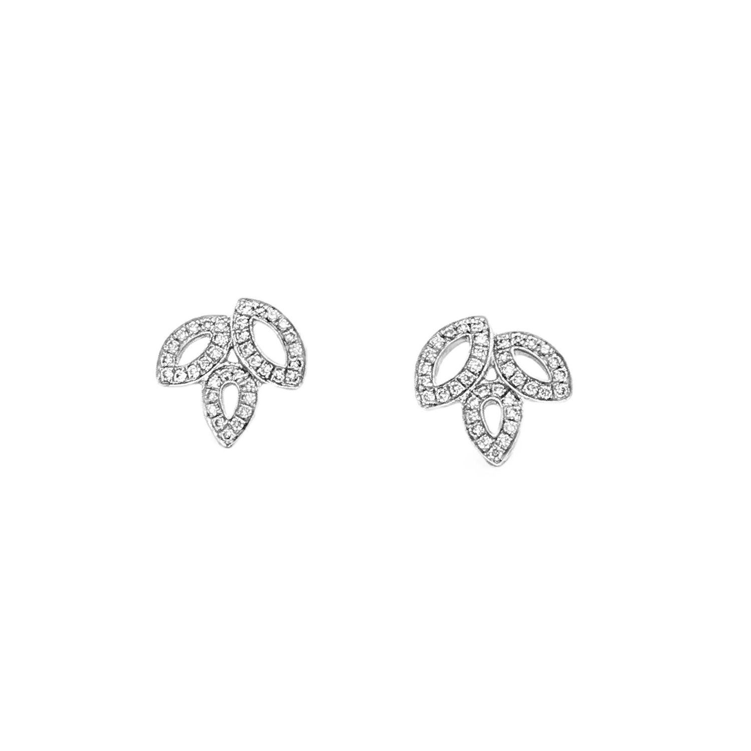 Platinum Lab Grown Diamond Stud Earrings LF0009