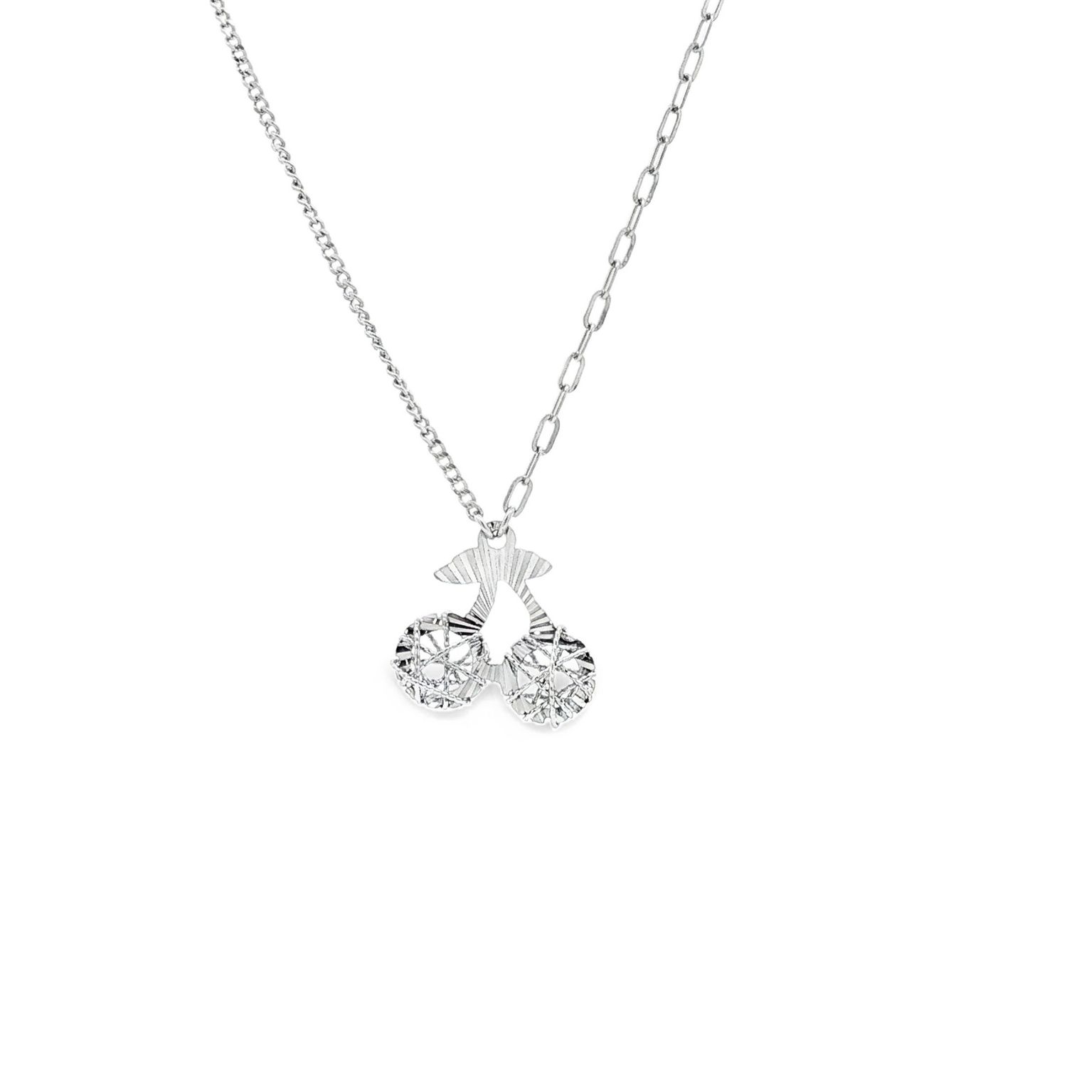 PT950 Platinum Three-Dimensional Cherry Necklace BJY0009