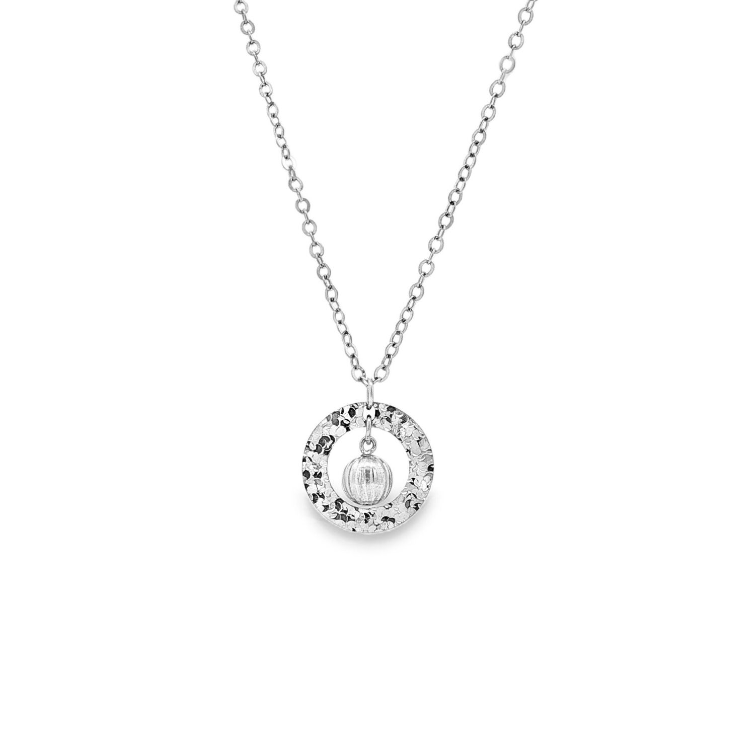 PT950 Platinum Three-Dimensional Ring-Shaped Planet Necklace BJY0006