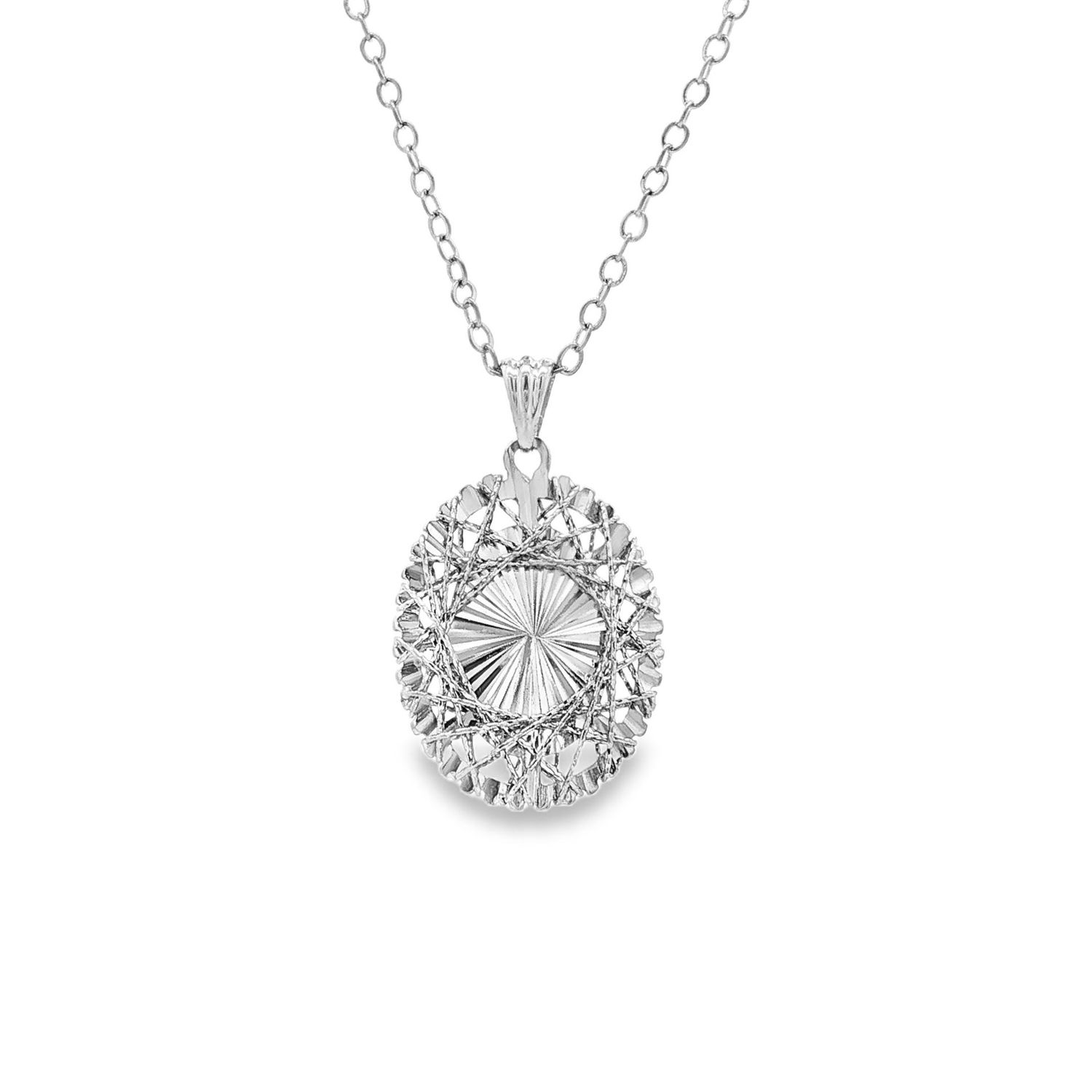 PT950 Platinum Oval Wire Drawing Pendant BJY0023