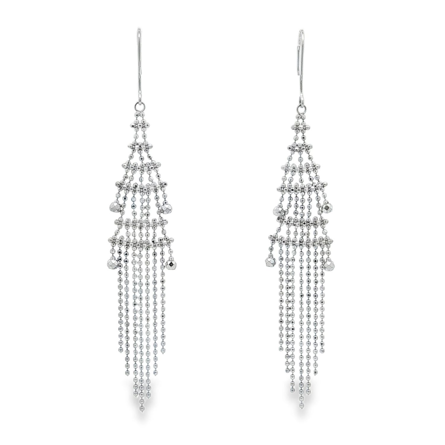 PT950 Platinum Galaxy Tassel Drop Earring BJY0016