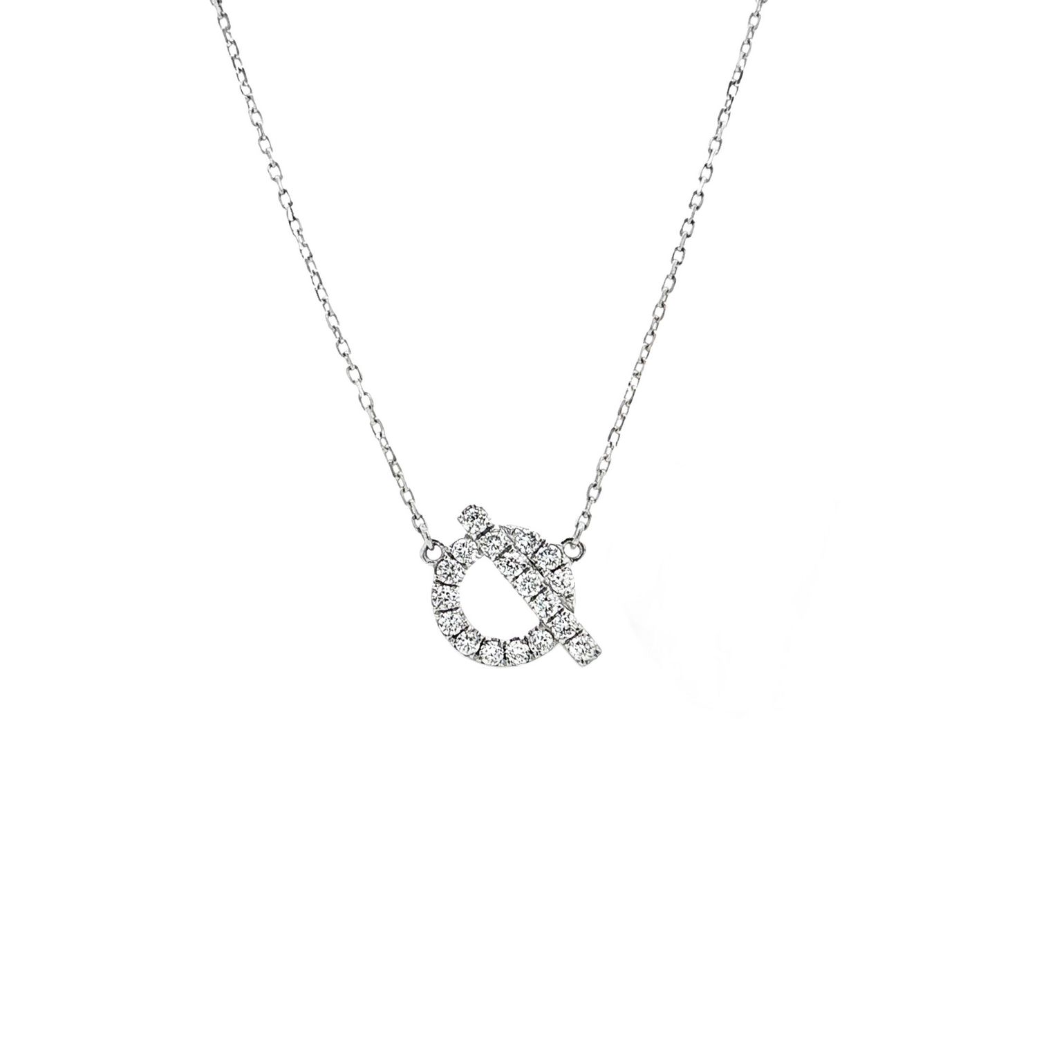 PT950 Platinum Lab Grown Diamond Elegant Collarbone Necklace LF0014
