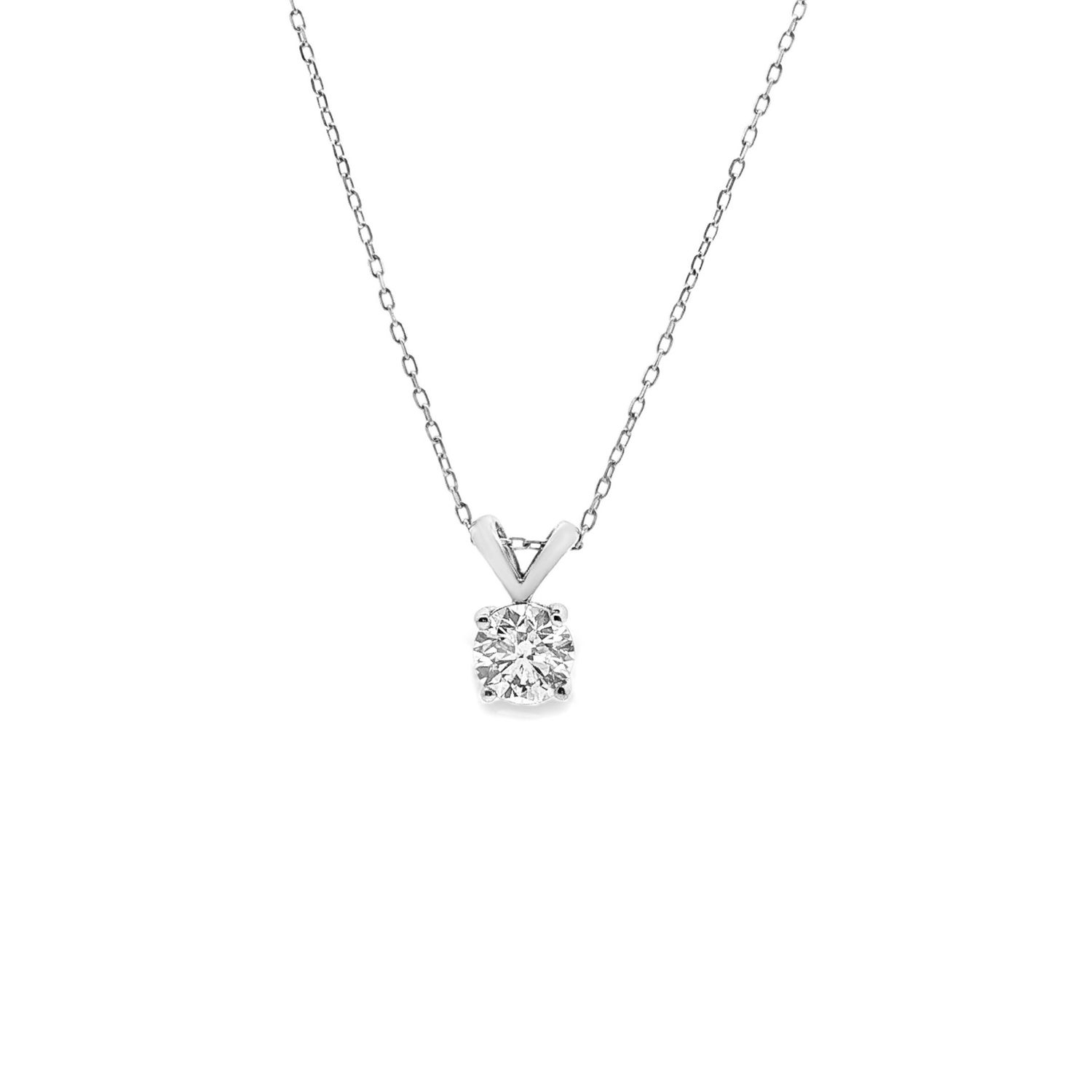 PT950 Platinum Lab Grown Diamond Elegant Collarbone Necklace LF0015