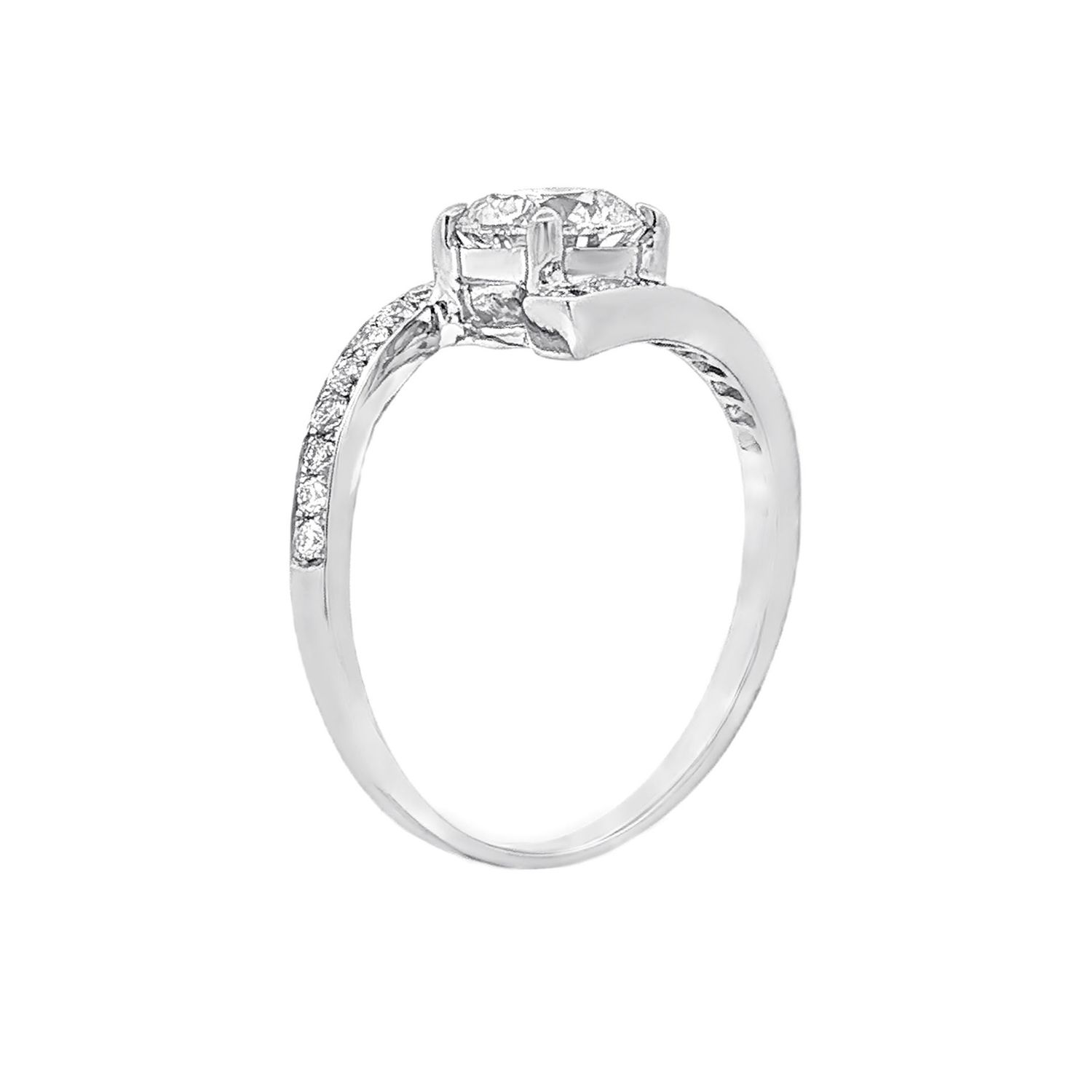 PT950 Platinum Lab Grown Diamond Size 6.75# Engagement Ring LF0022