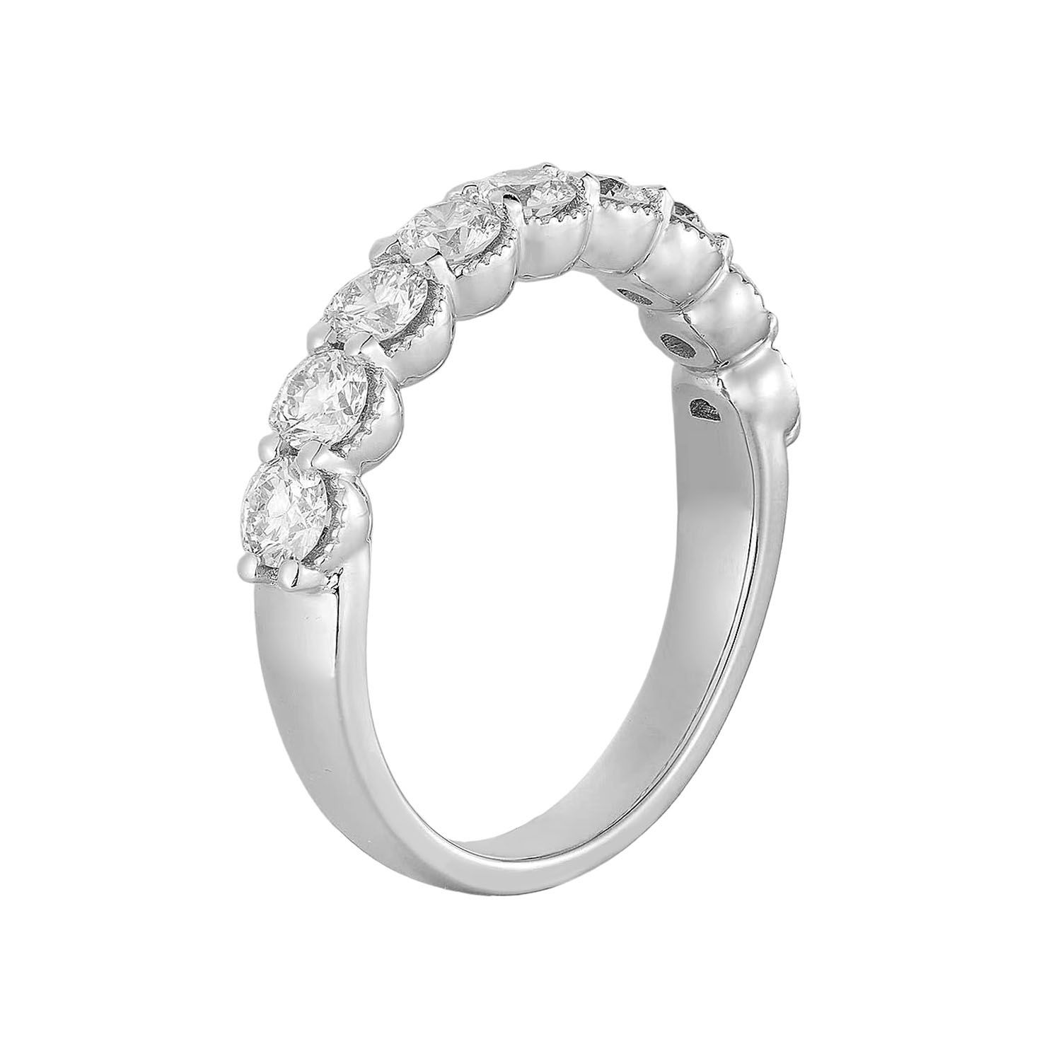 14K White/Yellow Gold Lab Grown Diamond Wedding Band MZ11135, Colour: 14KW-3.4g-1.134ct-LG
