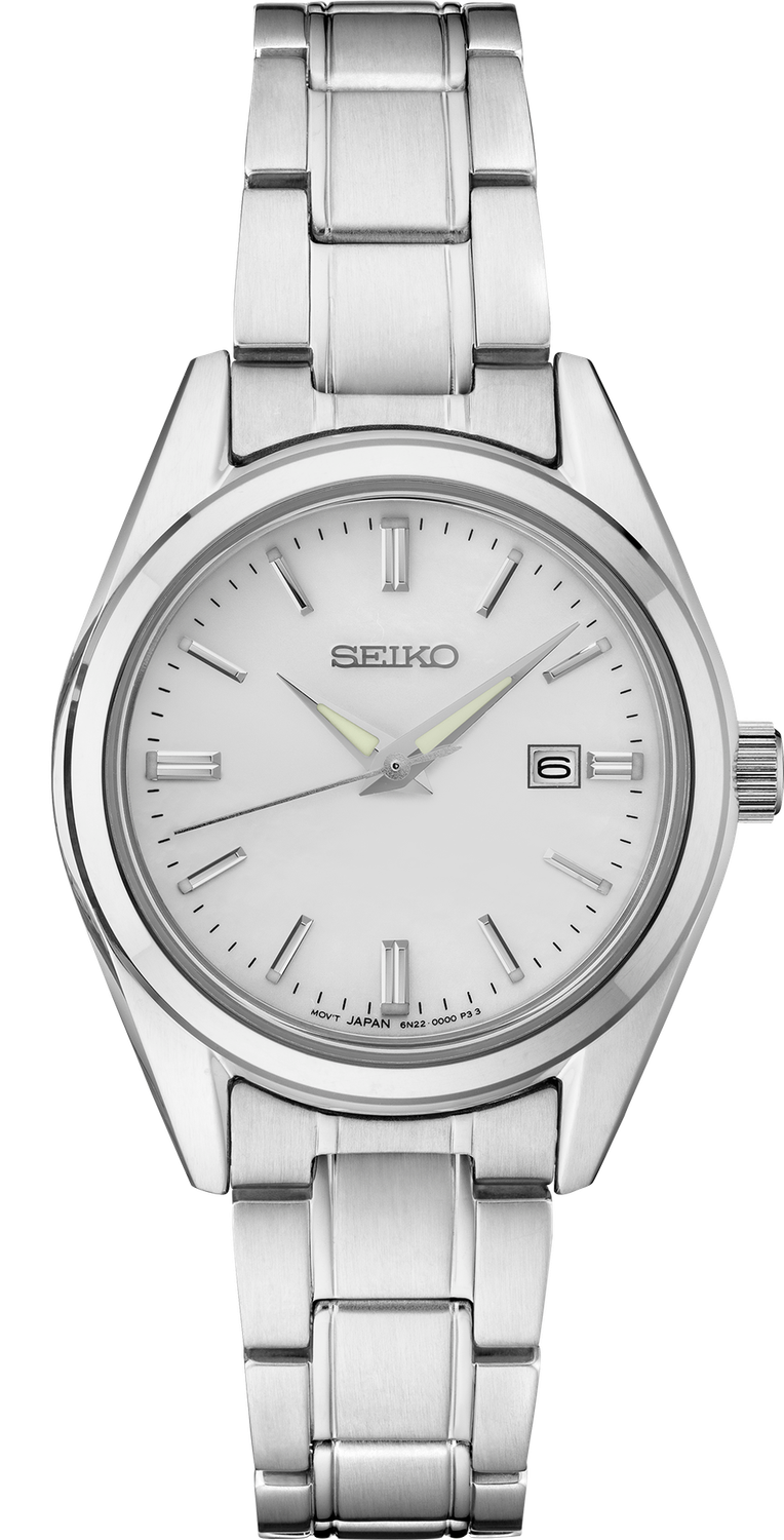 Seiko Essentials Silver Dial Stainless Steel Women's Watch SUR633