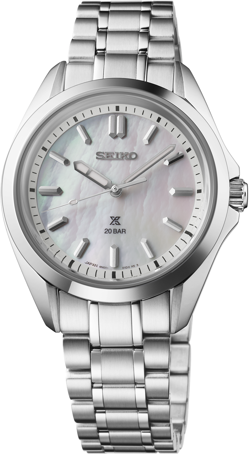 Seiko Prospex Sport Quartz White Dial Stainless Steel Women's Watch SUR605