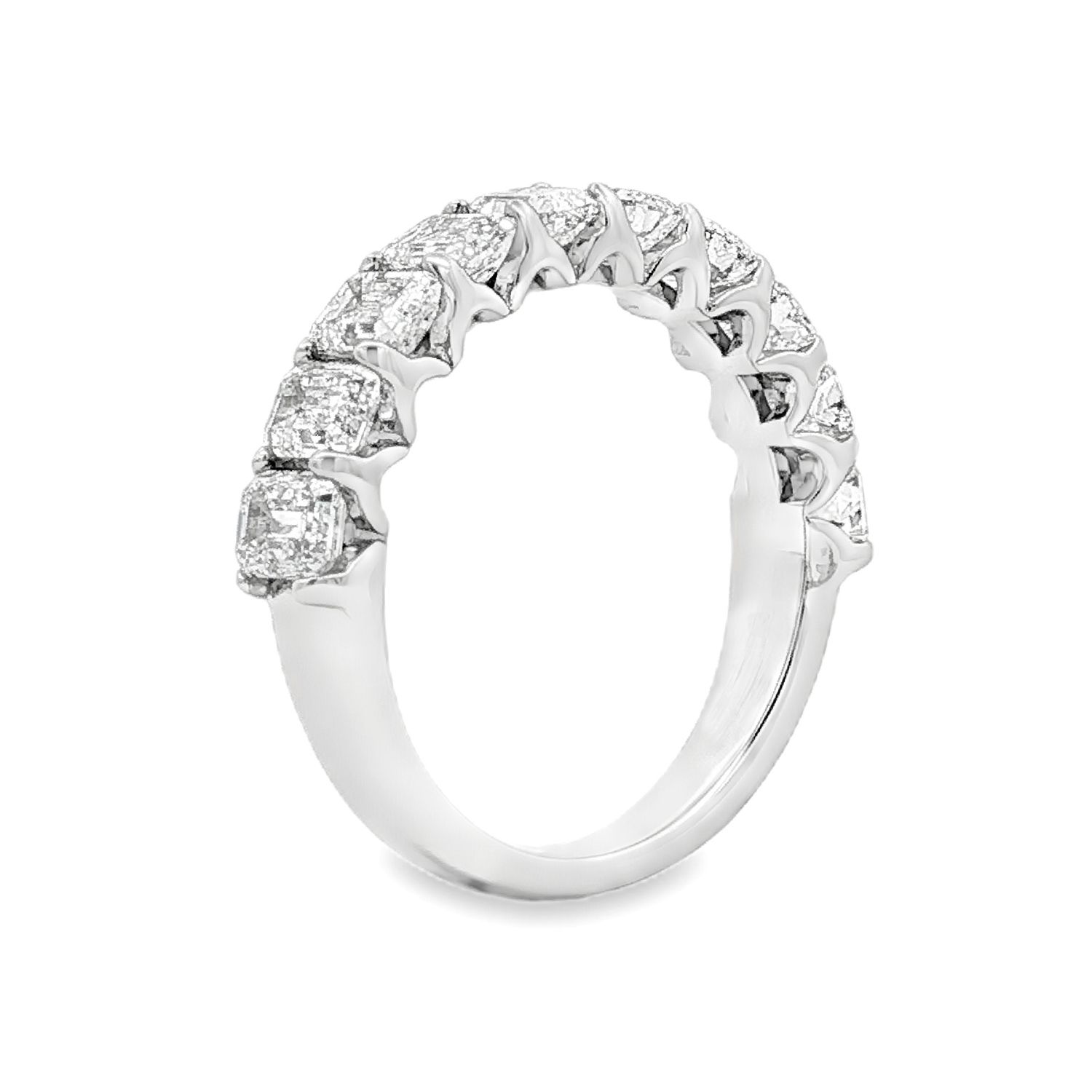 14K White Gold Lab Grown Emerald-Cut Diamond Wedding Band MZ11438-5