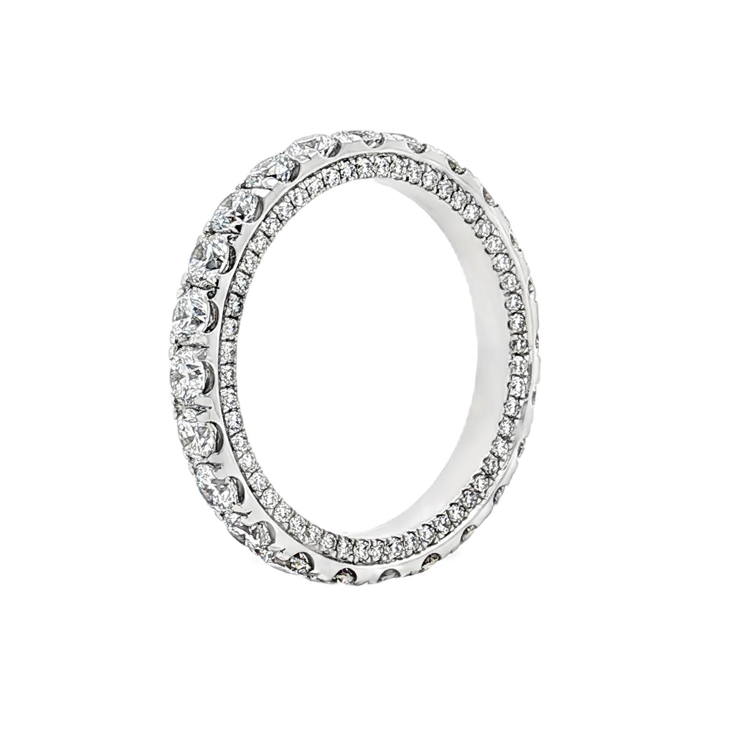 14K White/Yellow Gold Lab Grown Diamond Eternity Band MZ12931-1, Colour: 14KW-3.14g-2.037ct-LG