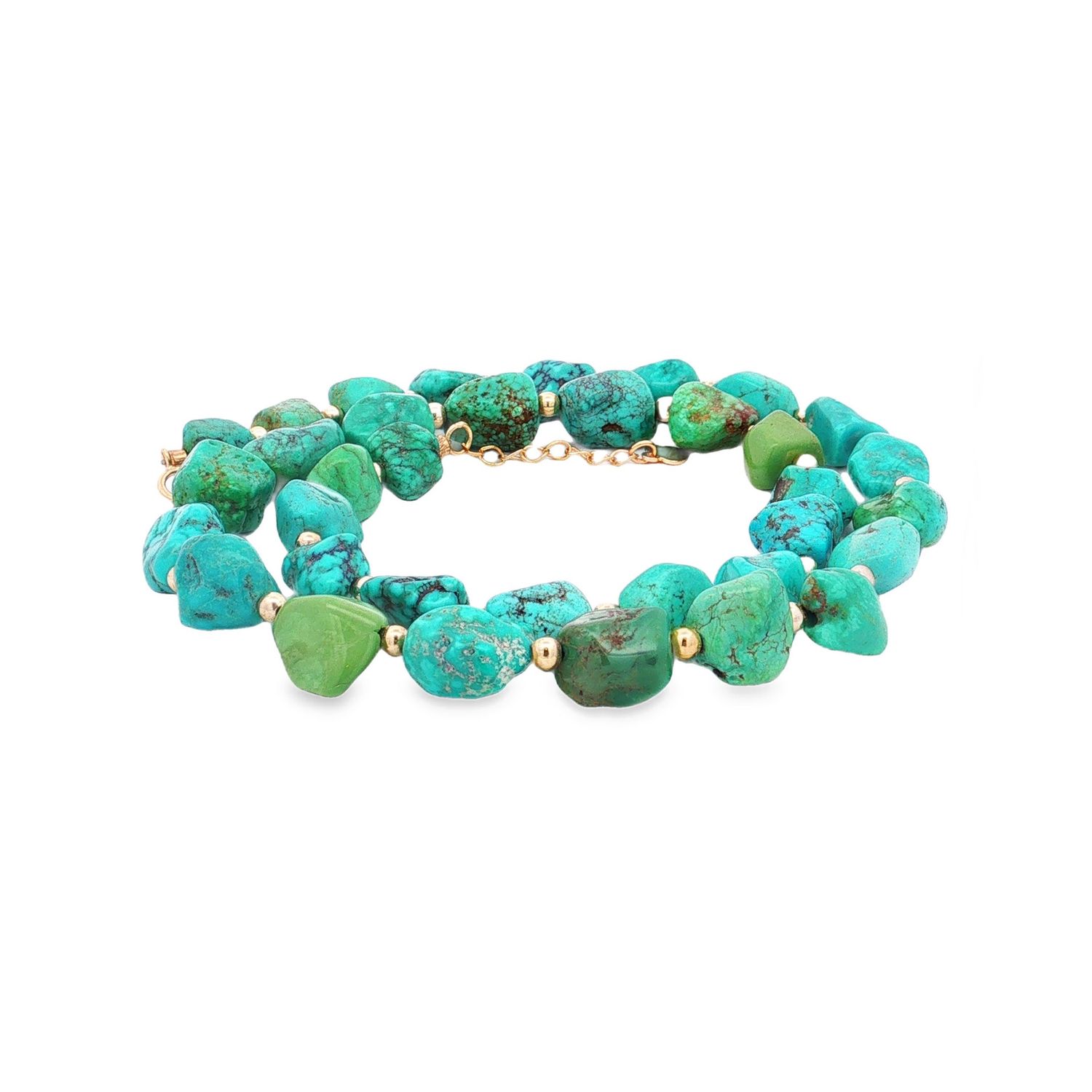 Natural Sky &amp; Lake Blue Turquoise Adjustable Silver Necklace LYF0014