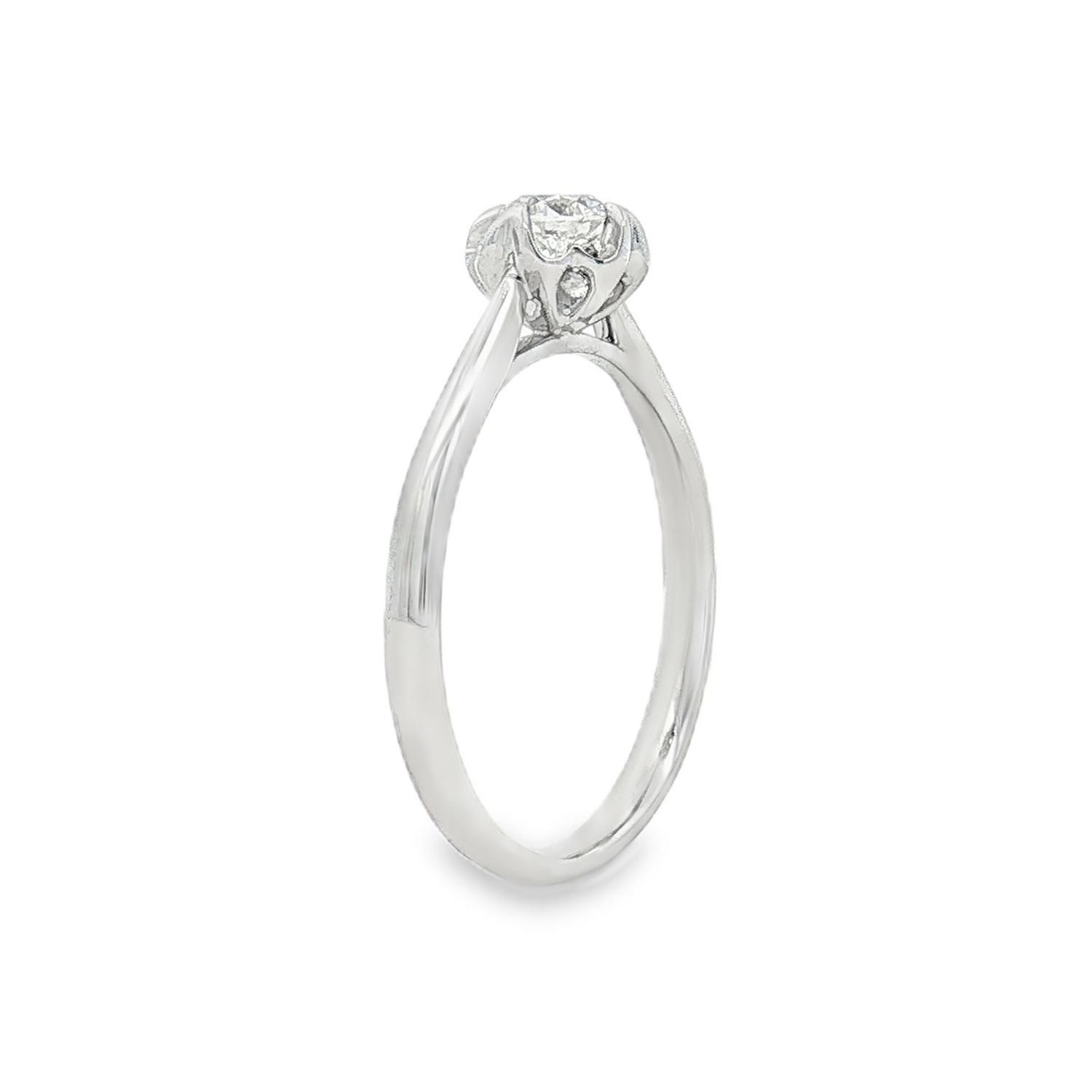 18K White Gold Natural Diamond Size 6.5 Engagement Ring BJL0010