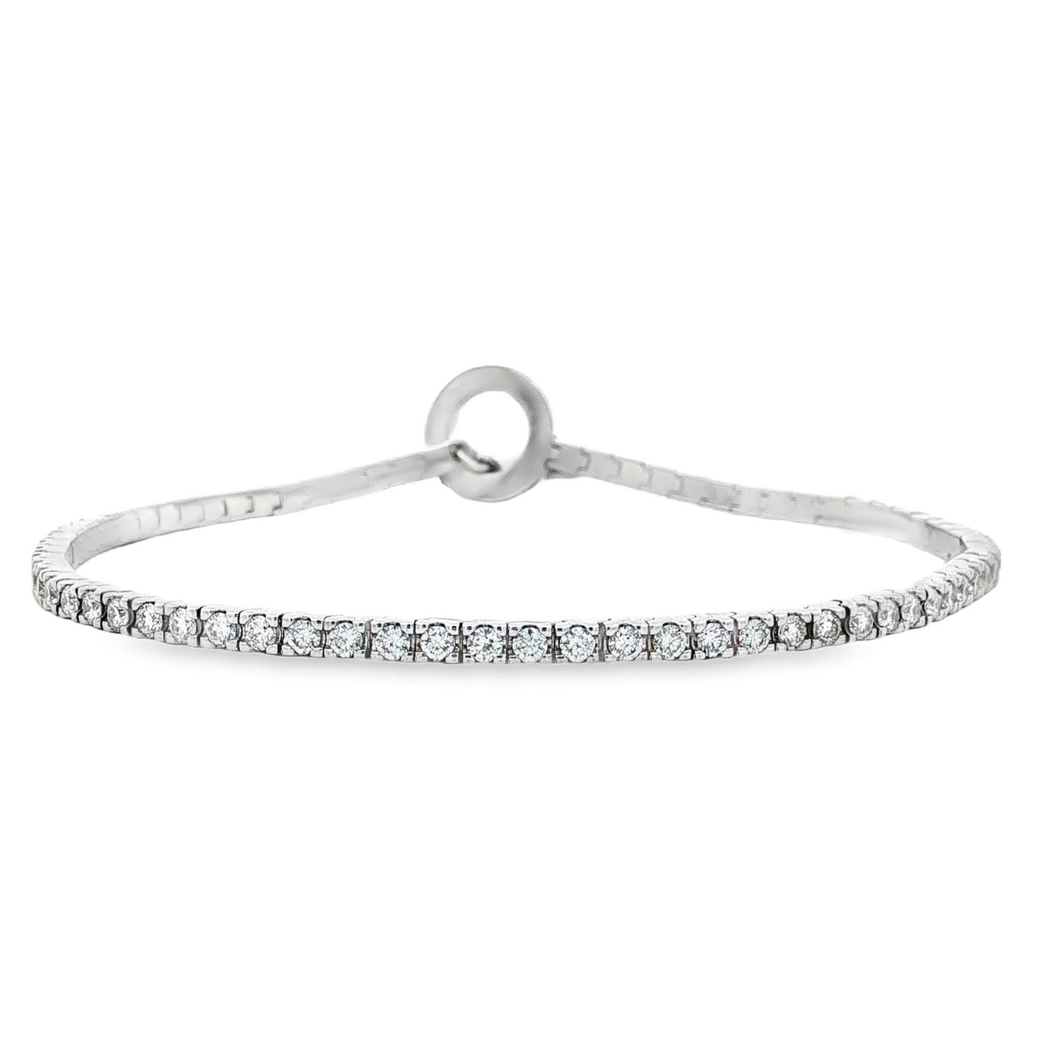 18K White Gold Natural Diamond Classic Tennis Bracelet BJL0016